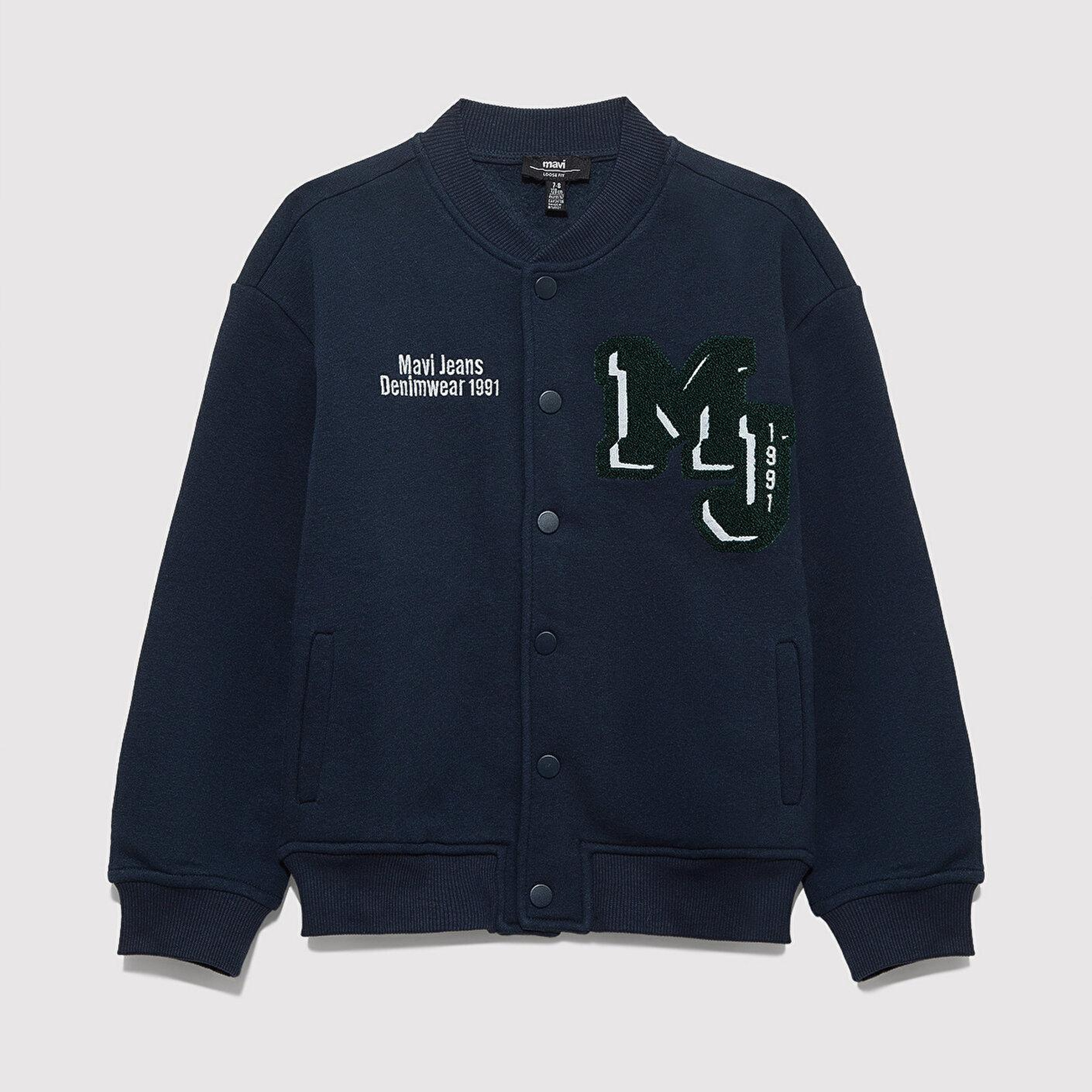 Mavi MJ Logo Patchli Lacivert Bomber Ceket 6S10121-82318