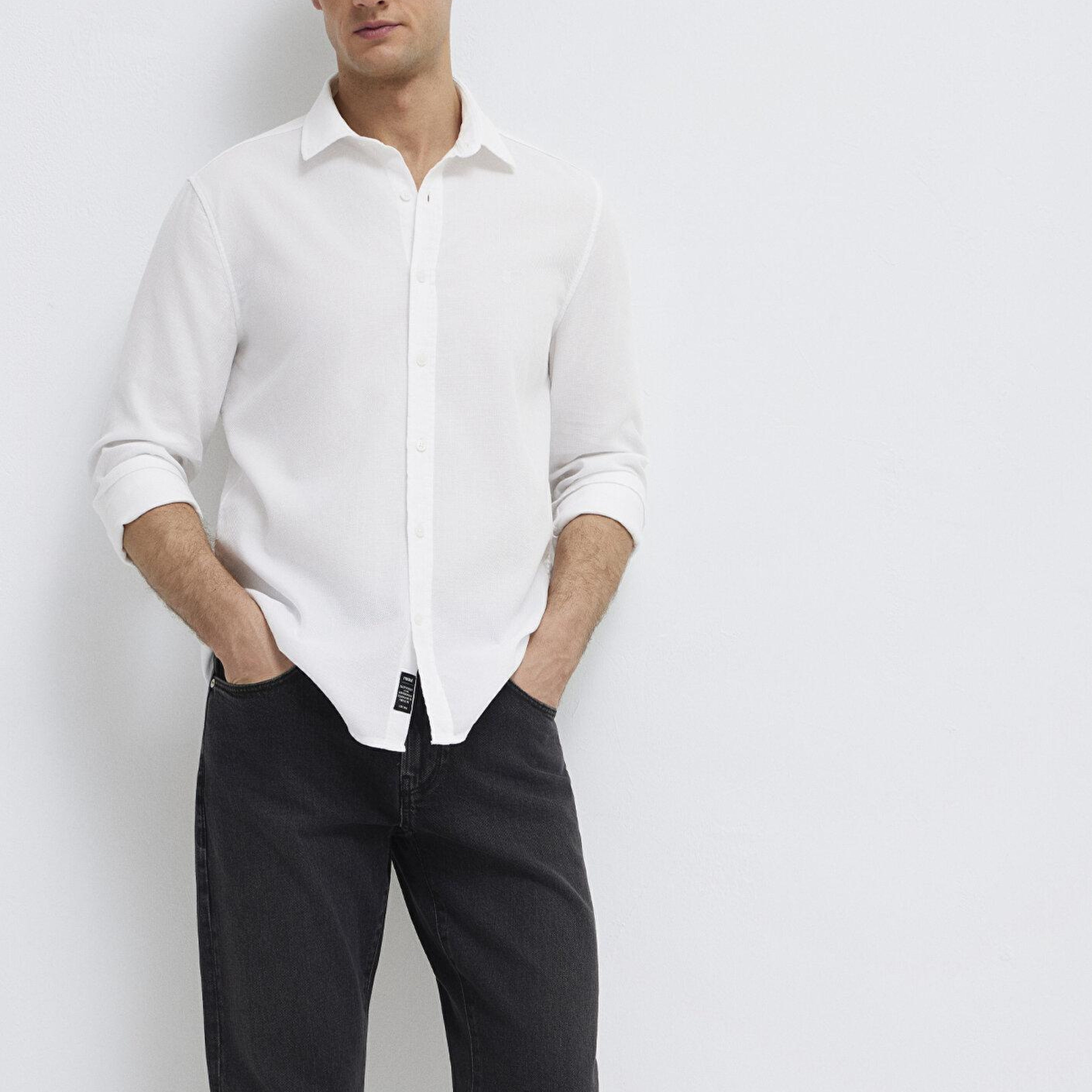 Mavi Beyaz Gömlek Slim Fit / Dar Kesim 0211656-620