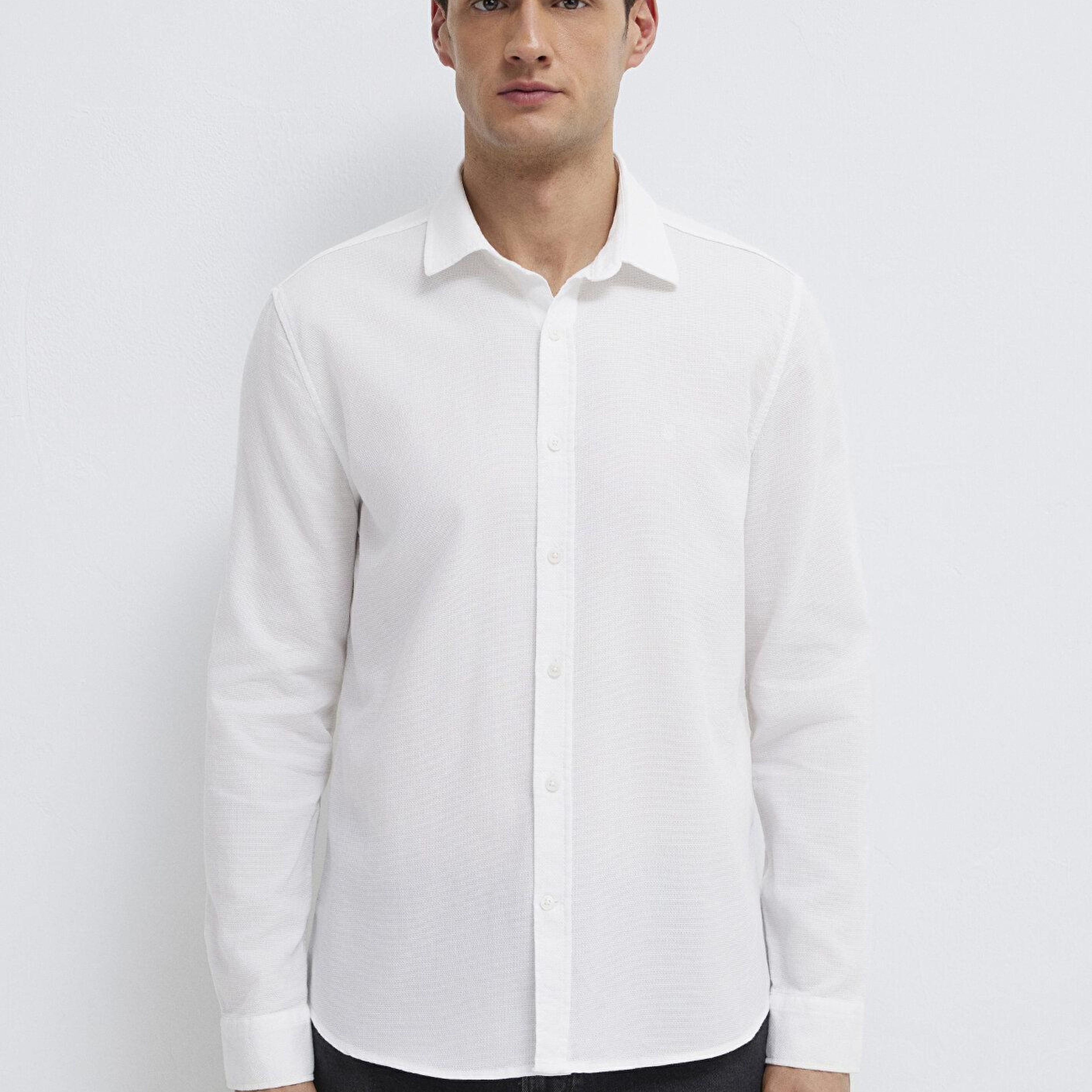 Mavi Beyaz Gömlek Slim Fit / Dar Kesim 0211656-620