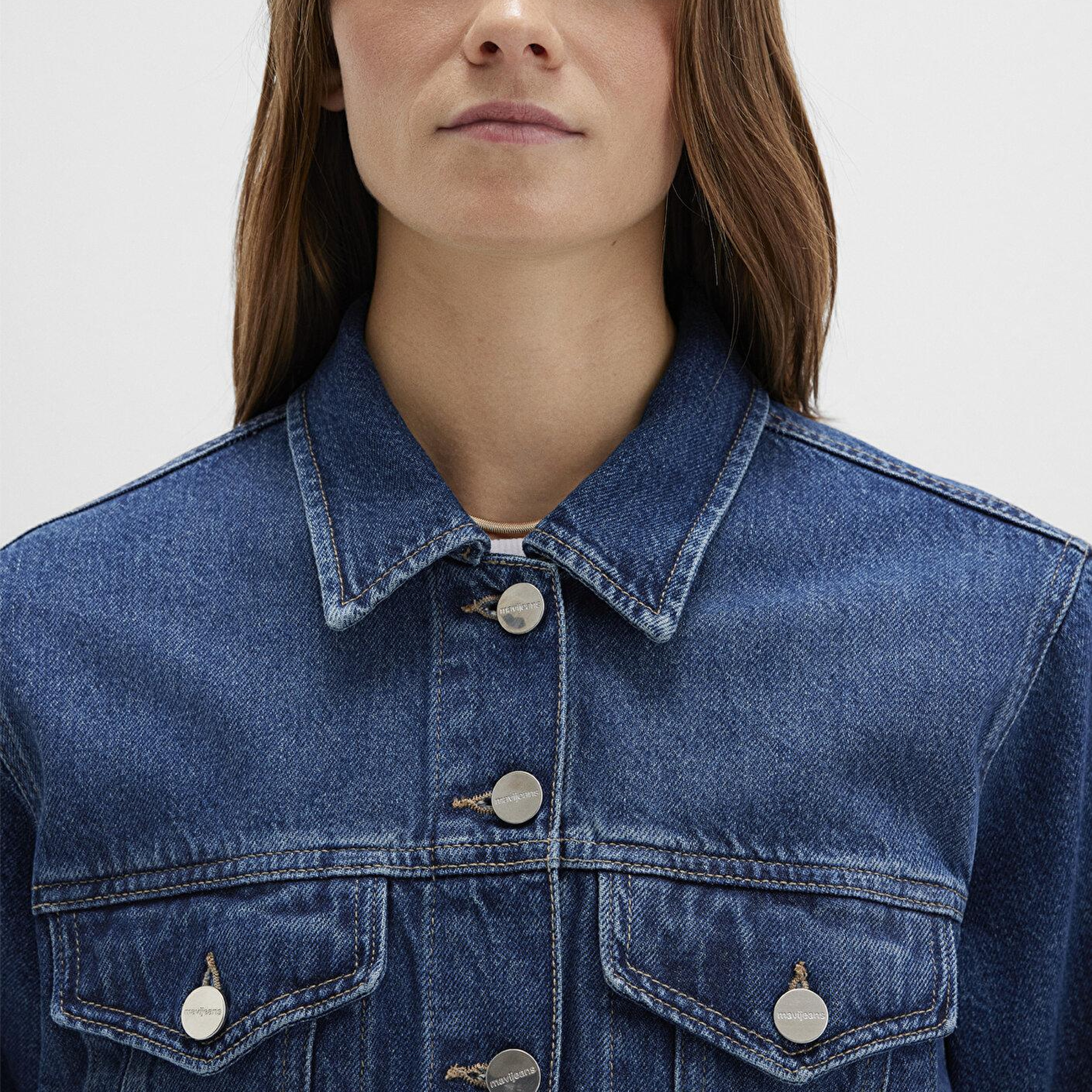 Mavi Ruby Iconic Koyu Mavi Jean Ceket 1110505-90542