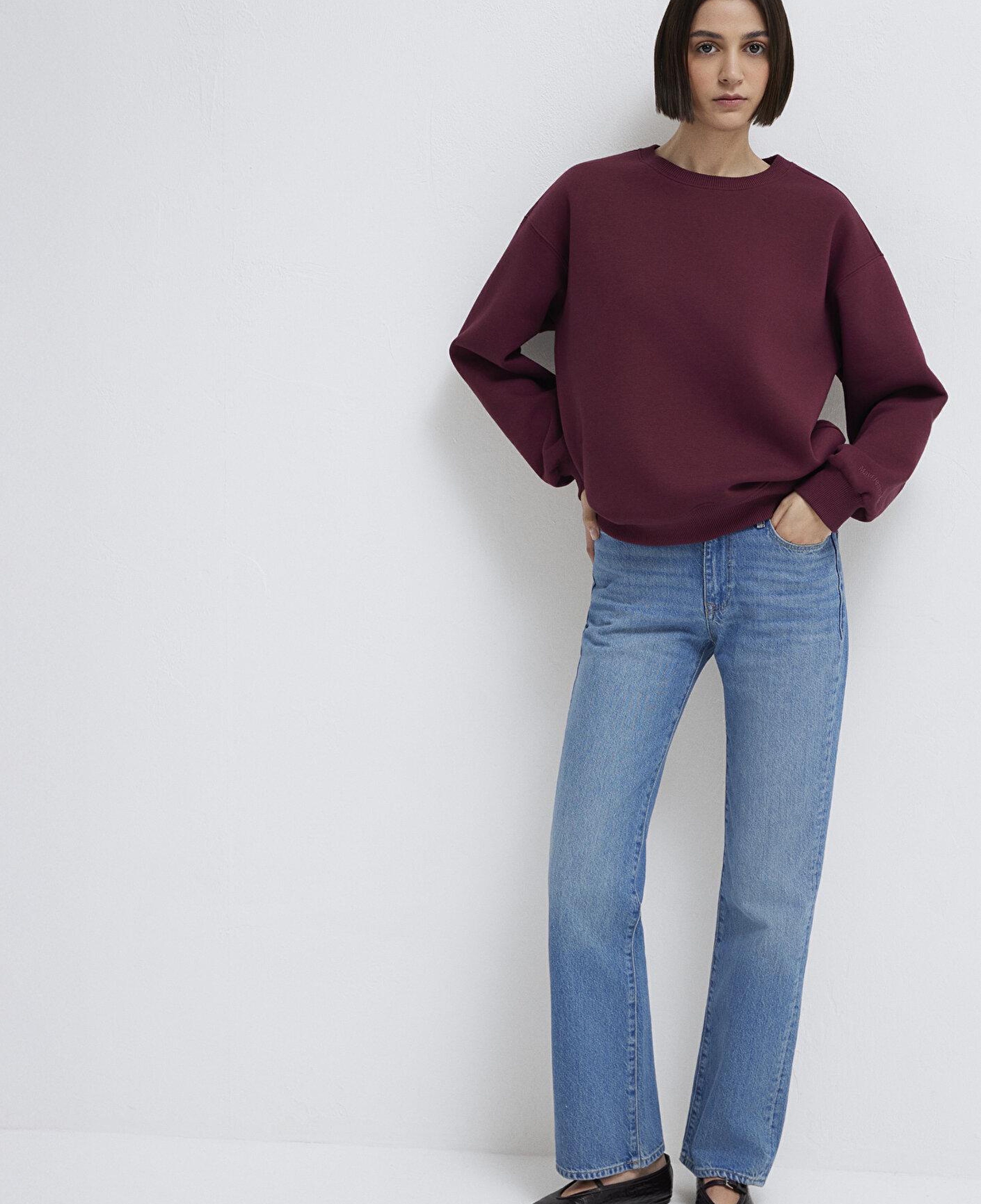 Mavi Bisiklet Yaka Bordo Basic Sweatshirt 1610198-70415