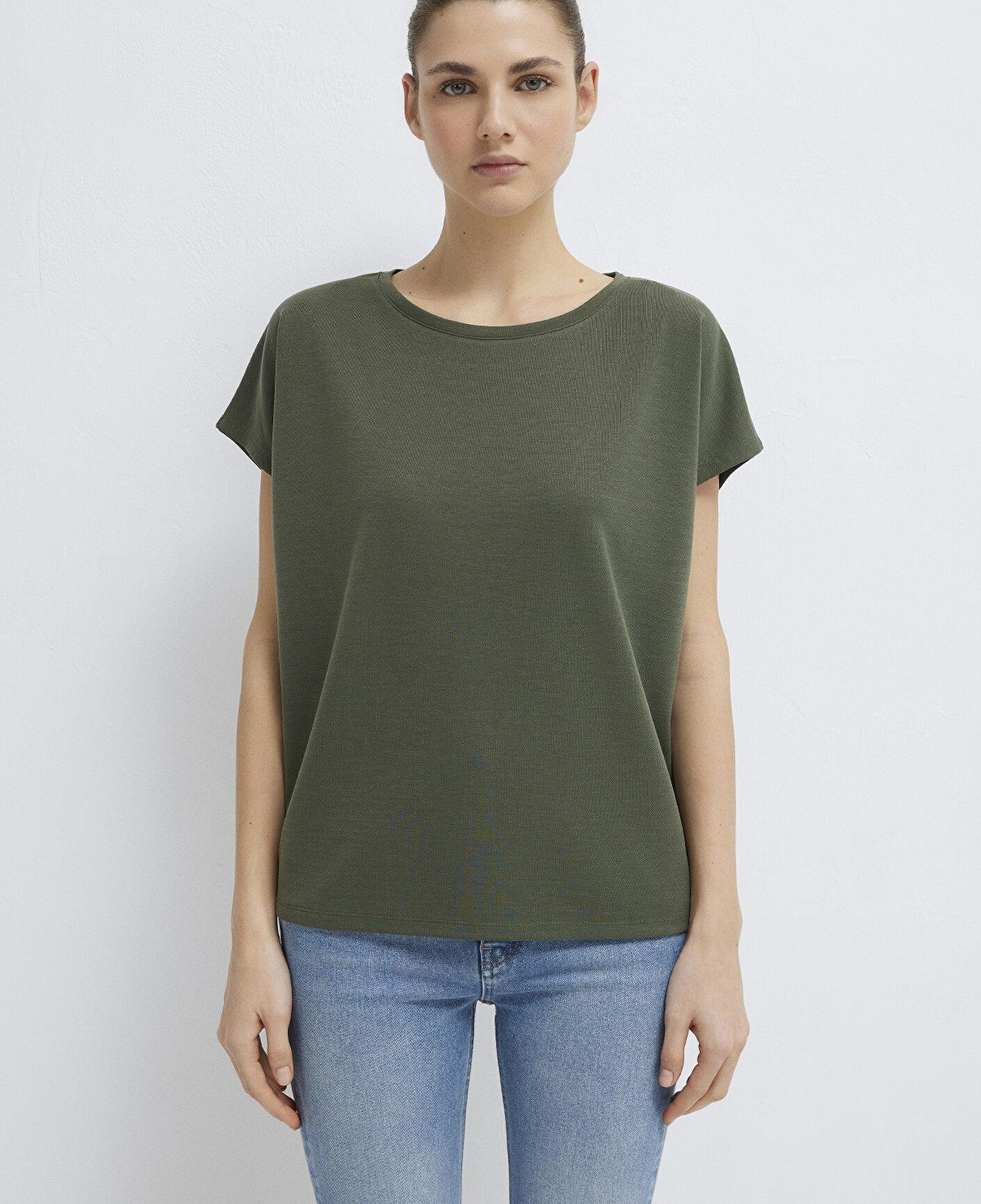 Mavi Soft-Premium Yeşil (TENCEL™) Liyosel Karışımlı Basic Tişört Loose Fit / Bol Rahat Kesim 167245-71551