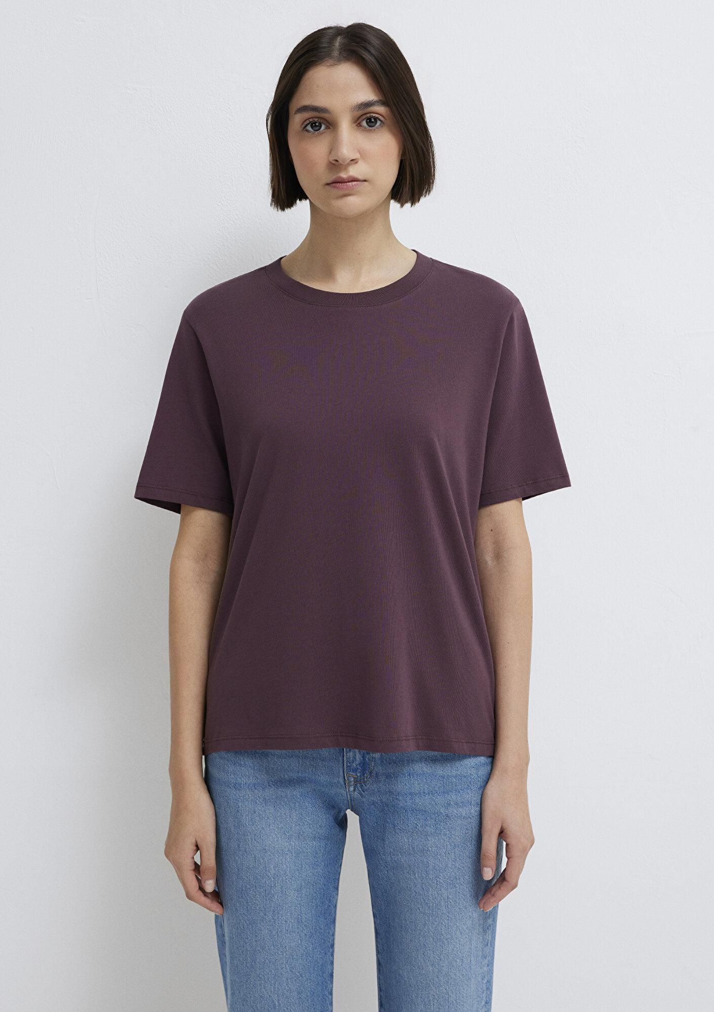 Mavi Biskilet Yaka Mor Basic Tişört Regular Fit / Normal Kesim 1600955-70434