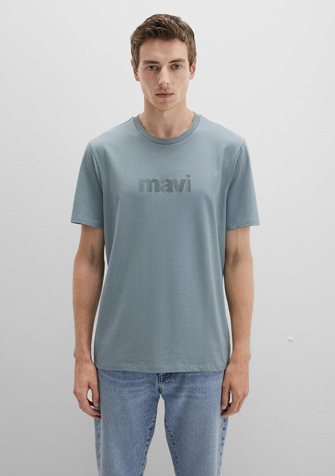 Mavi Mavi Logo Baskılı Yeşil Tişört Regular Fit / Normal Kesim 0612936-70118