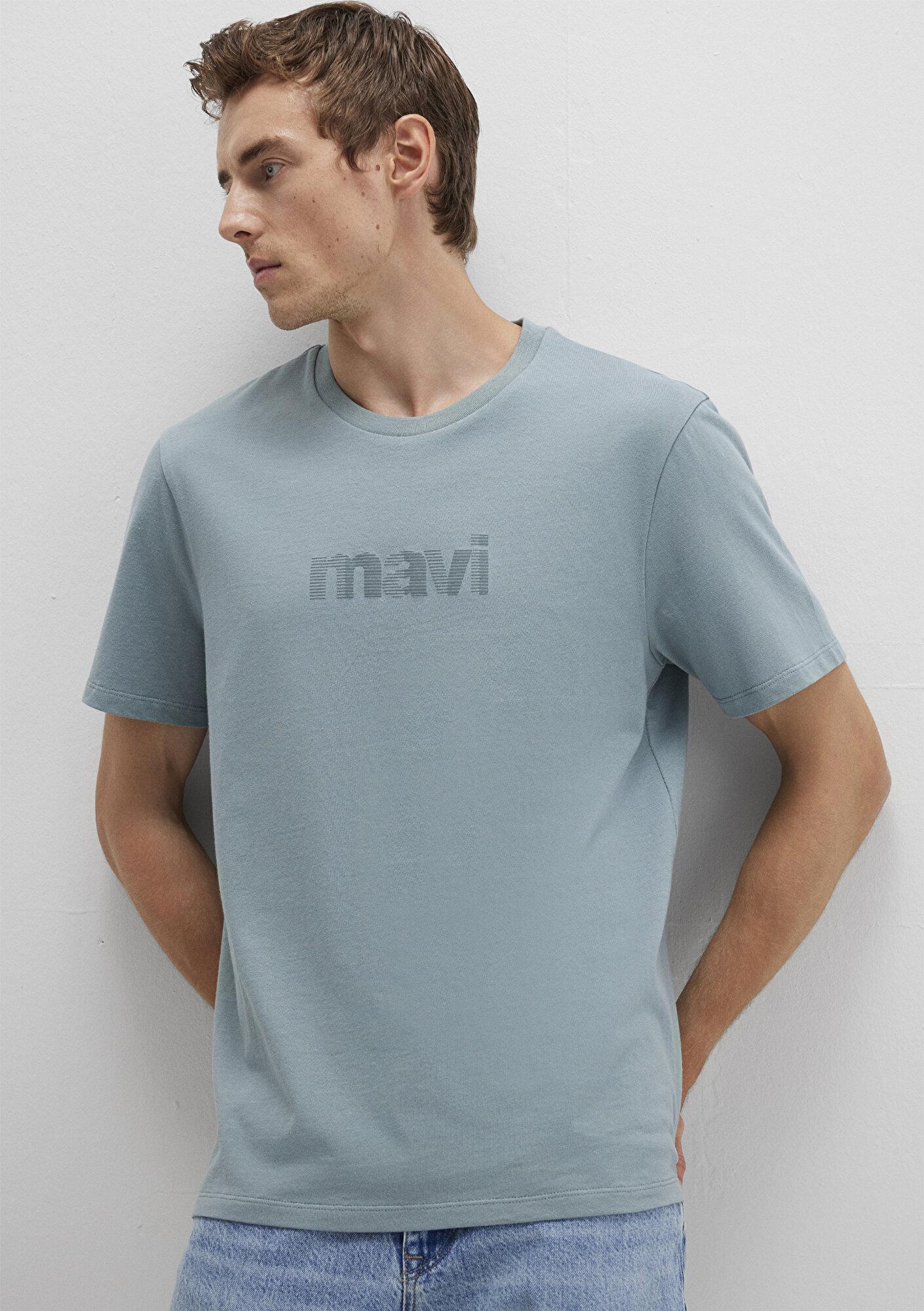 Mavi Mavi Logo Baskılı Yeşil Tişört Regular Fit / Normal Kesim 0612936-70118