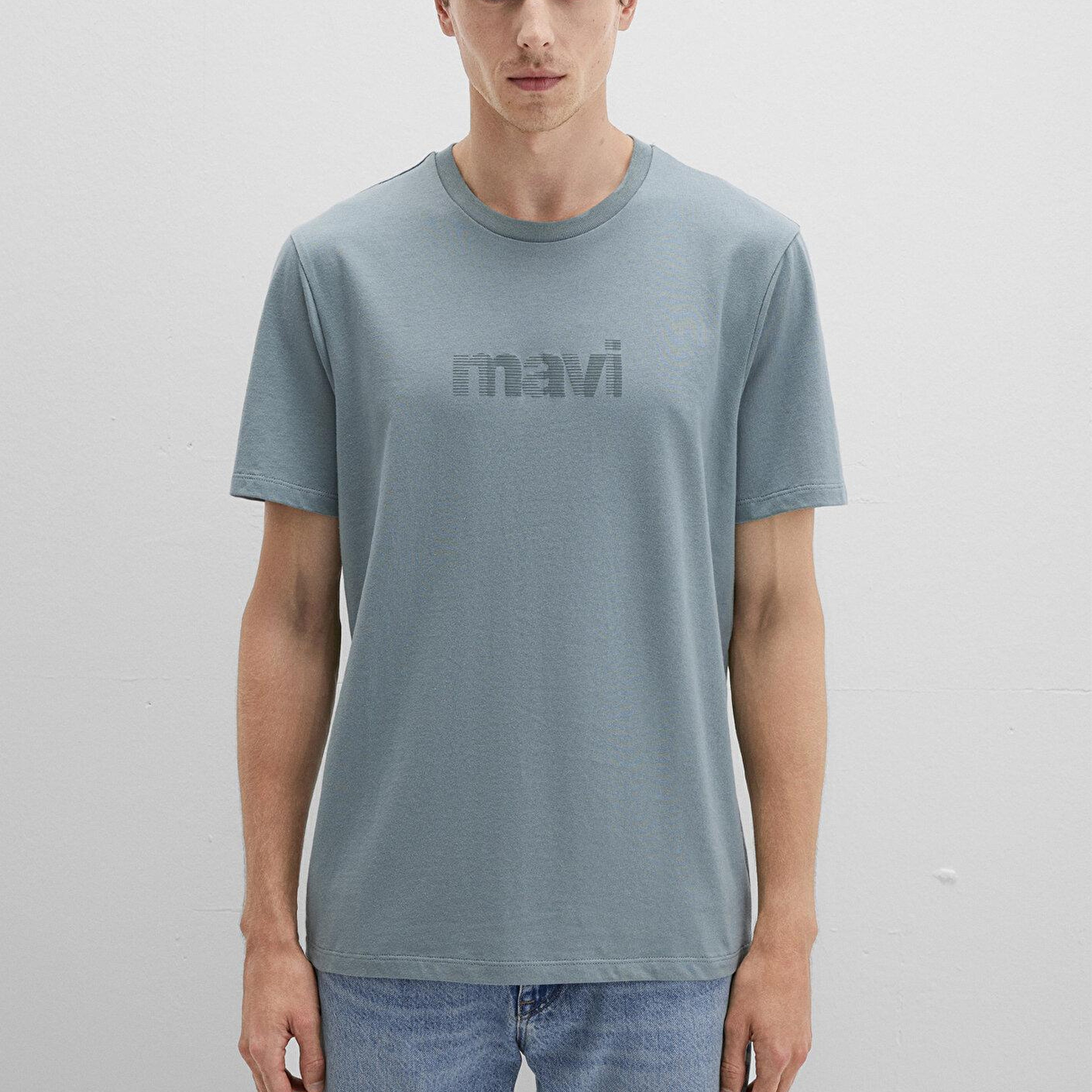 Mavi Mavi Logo Baskılı Yeşil Tişört Regular Fit / Normal Kesim 0612936-70118
