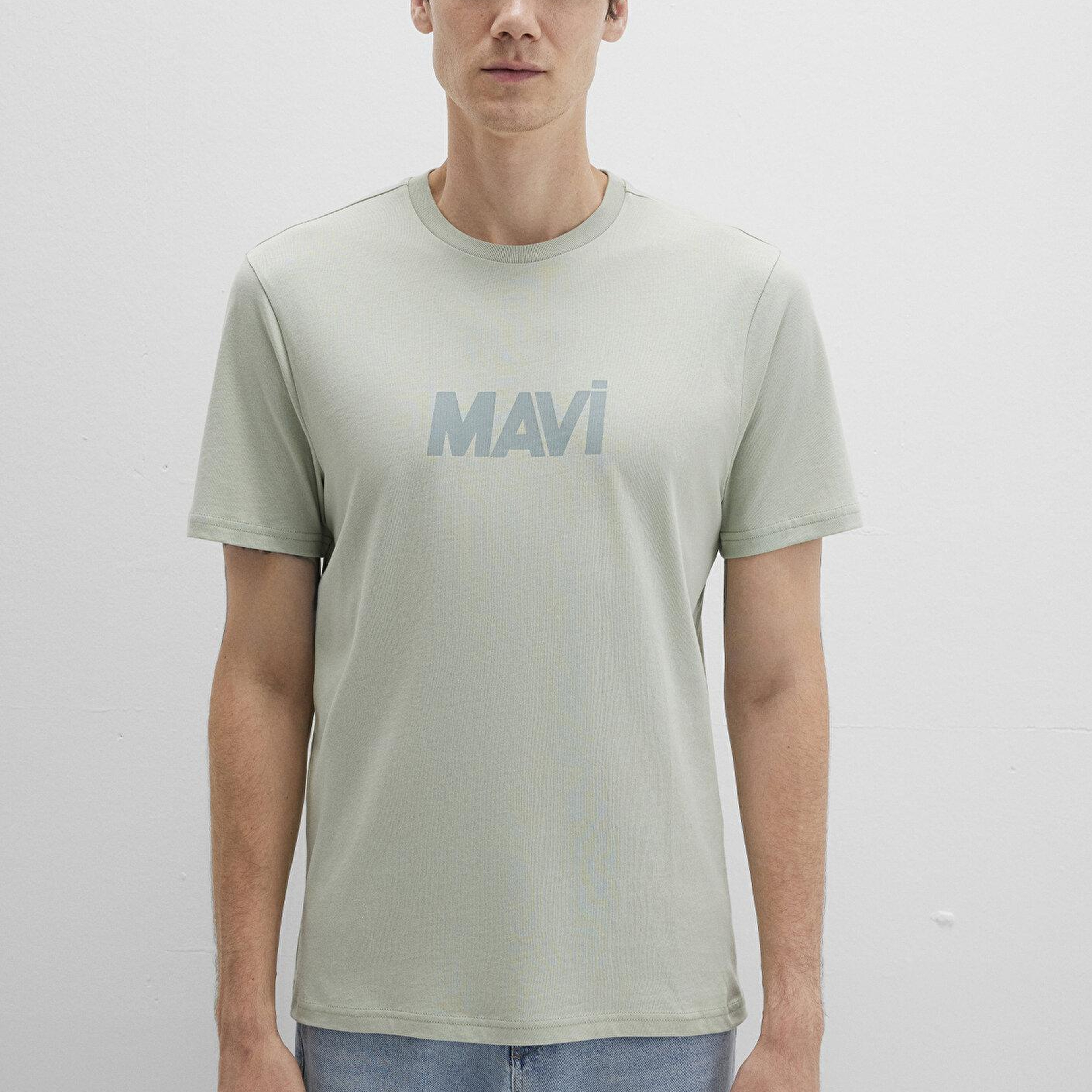 Mavi Mavi Logo Baskılı Yeşil Tişört Regular Fit / Normal Kesim 0612896-83995