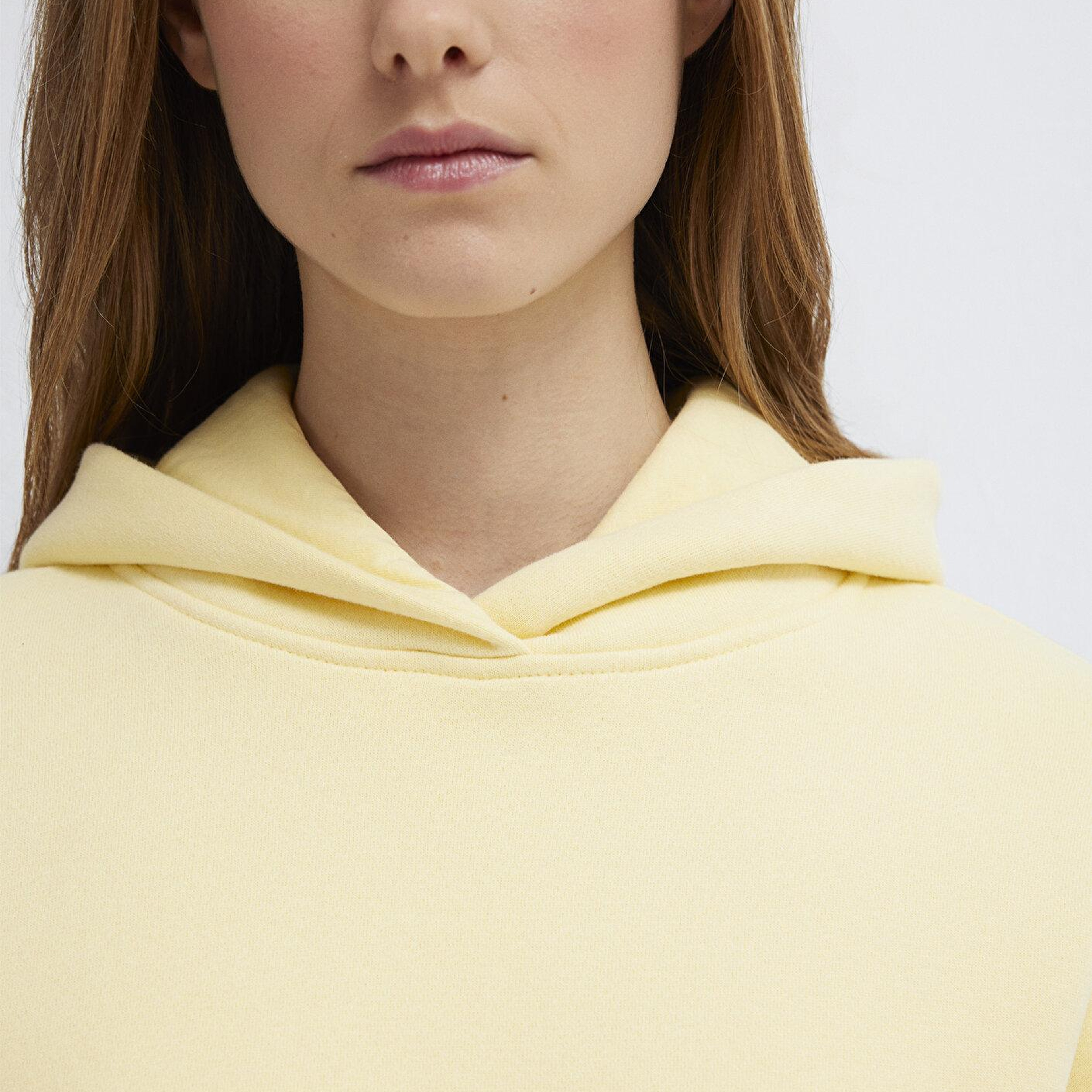 Mavi Kapüşonlu Sarı Sweatshirt 1S10386-71187