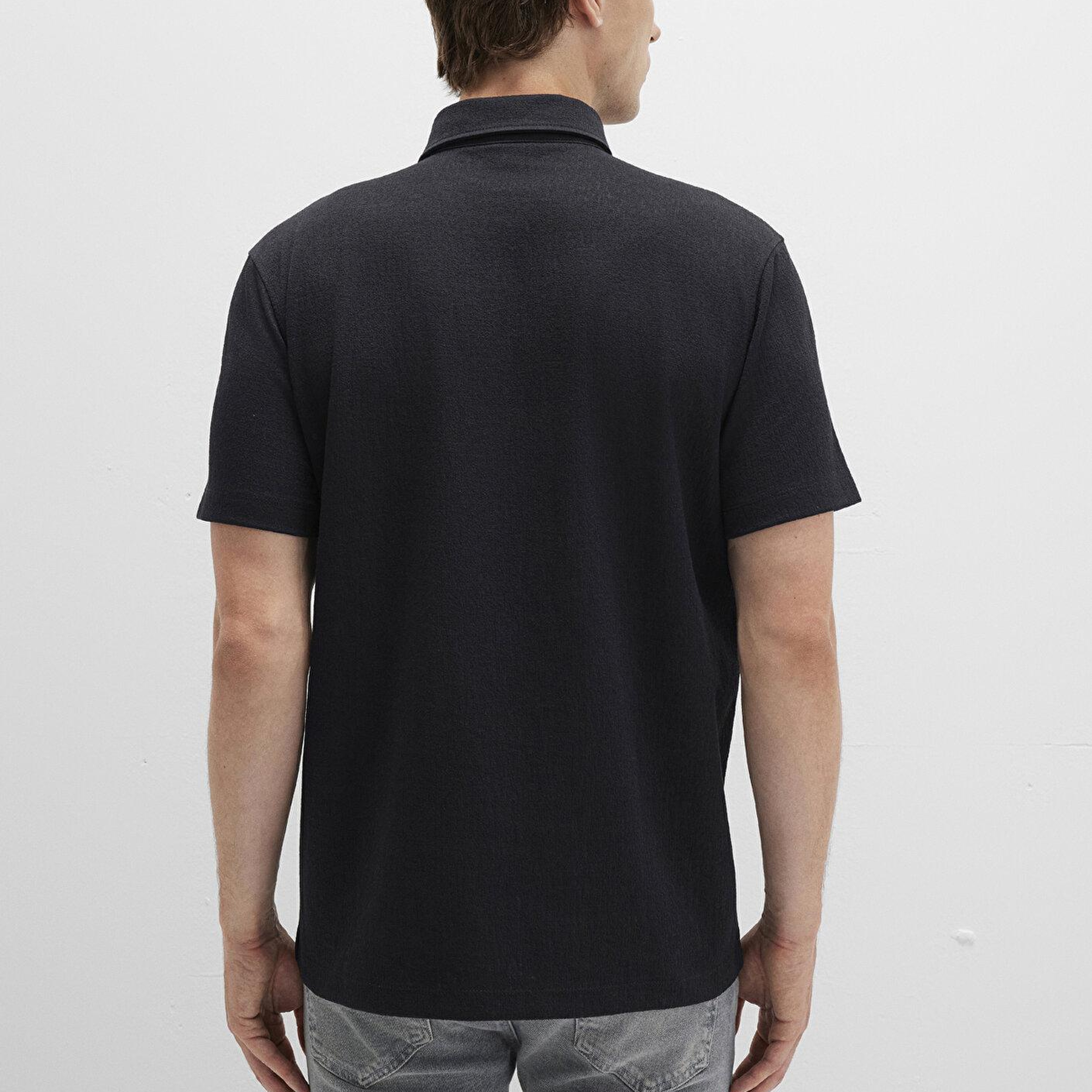 Mavi Siyah Polo İnterlok Tişört Regular Fit / Normal Kesim 0612869-900