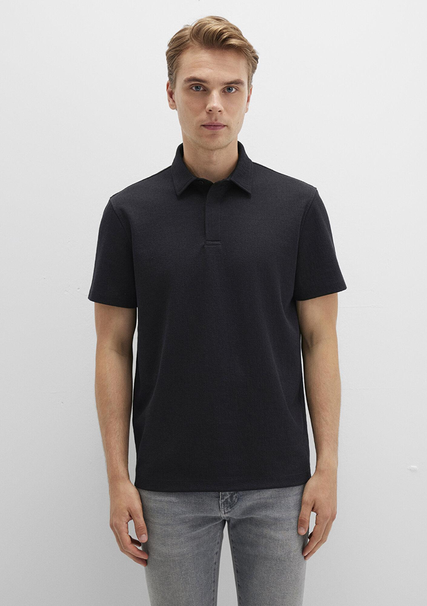 Mavi Siyah Polo İnterlok Tişört Regular Fit / Normal Kesim 0612869-900