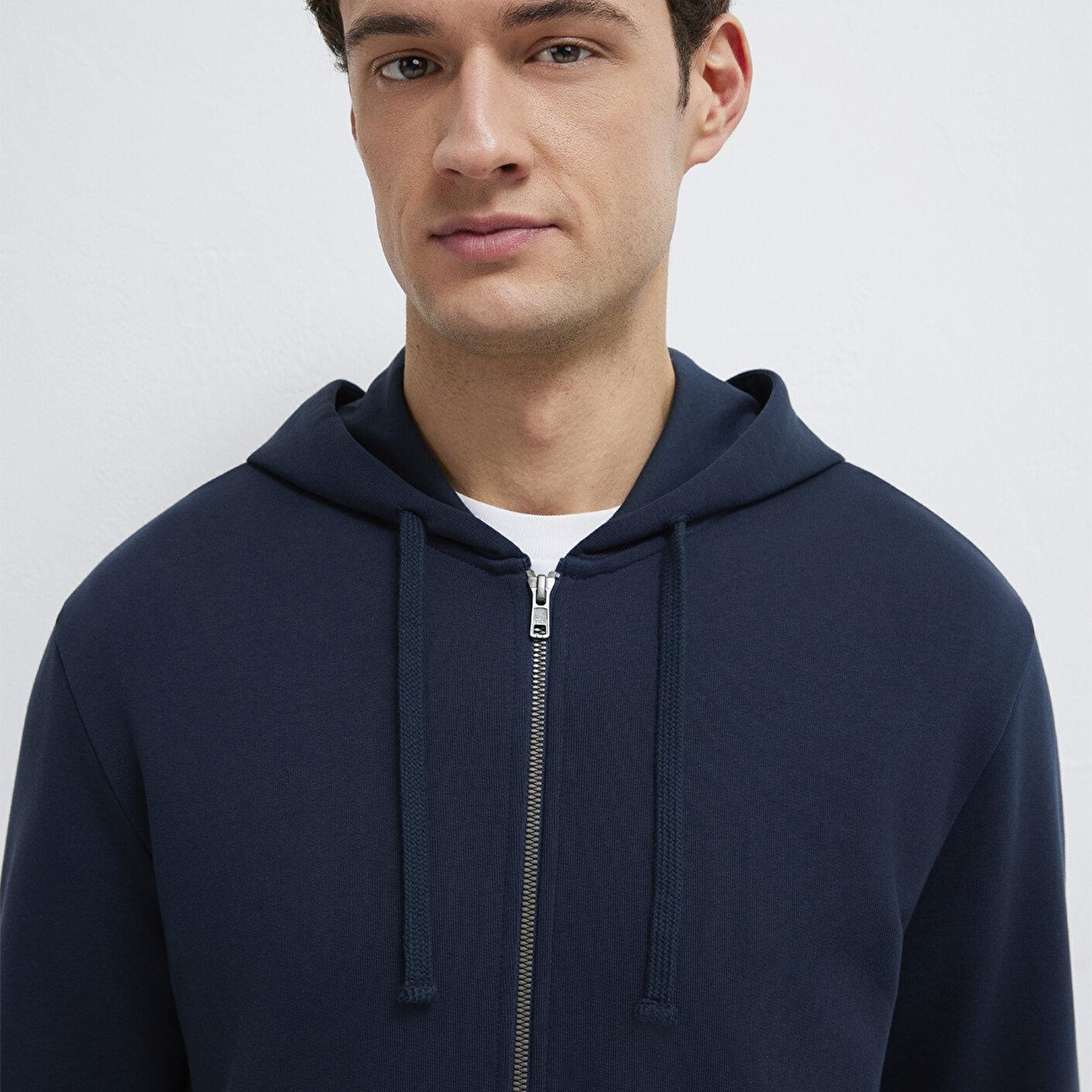 Mavi Kapüşonlu Fermuarlı Lacivert Sweatshirt 0S10423-70490