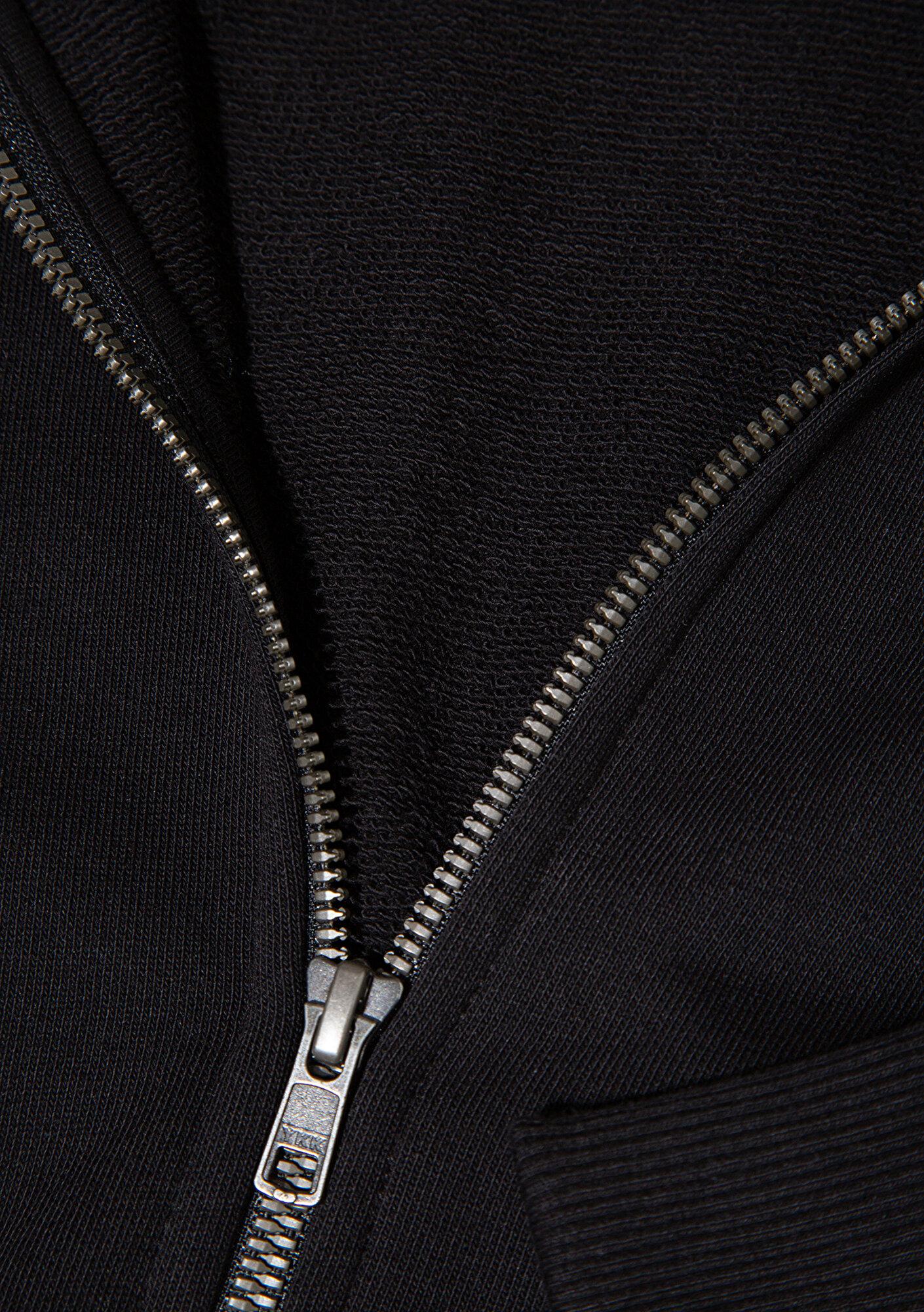 Mavi Kapüşonlu Fermuarlı Siyah Sweatshirt 0S10423-900