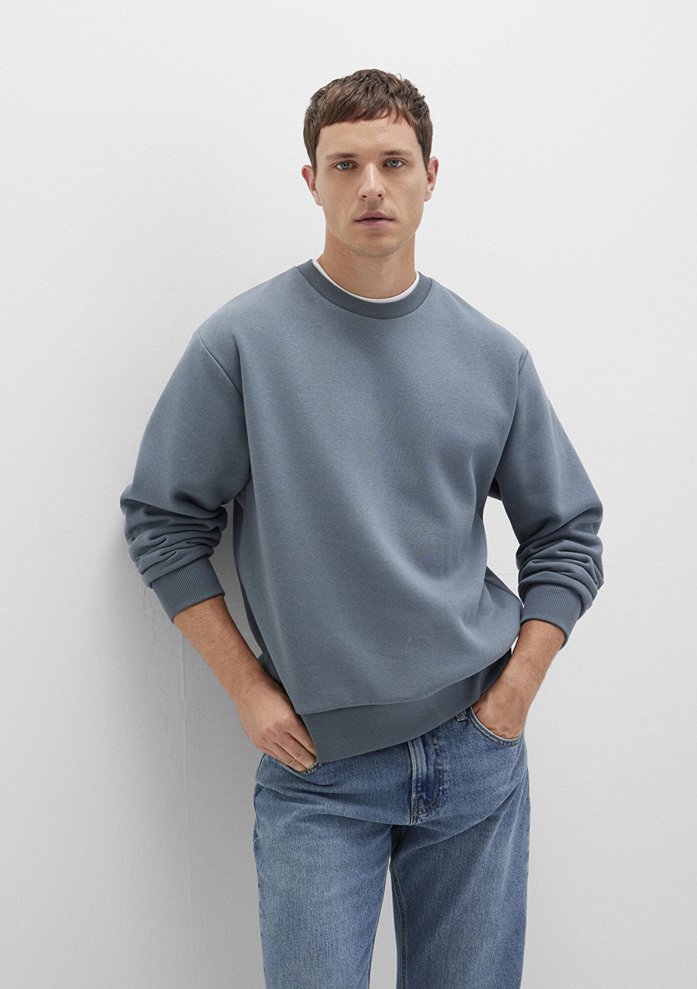Mavi Bisiklet Yaka Mavi Basic Sweatshirt 0S10276-80889