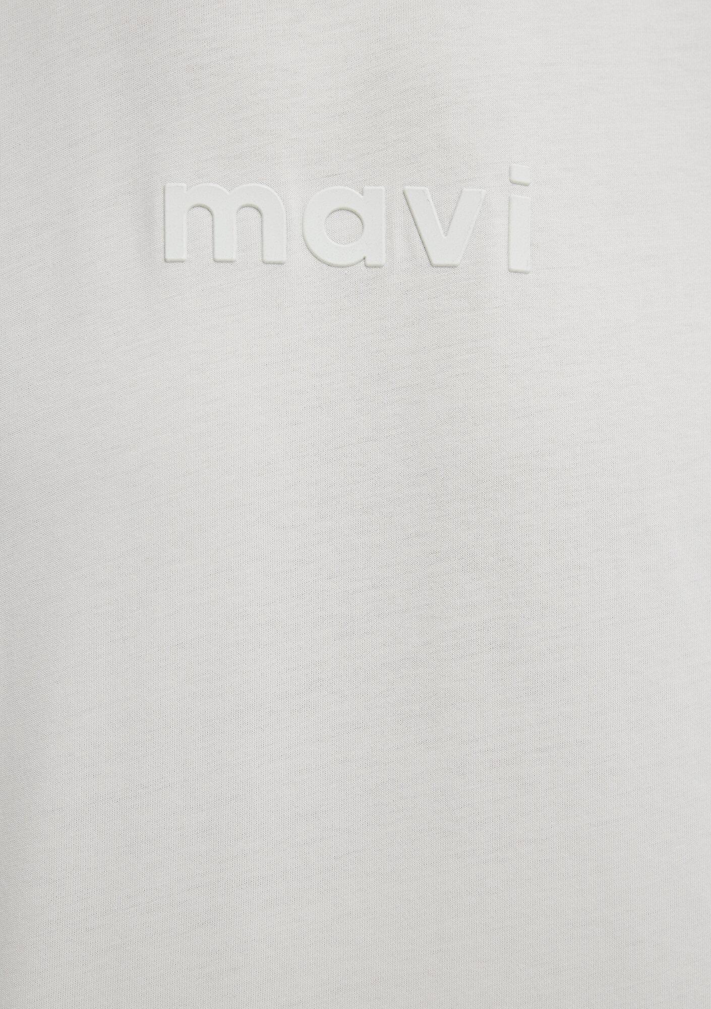 Mavi Mavi Logo Baskılı Ekru Tişört Regular Fit / Normal Kesim 0612732-70142