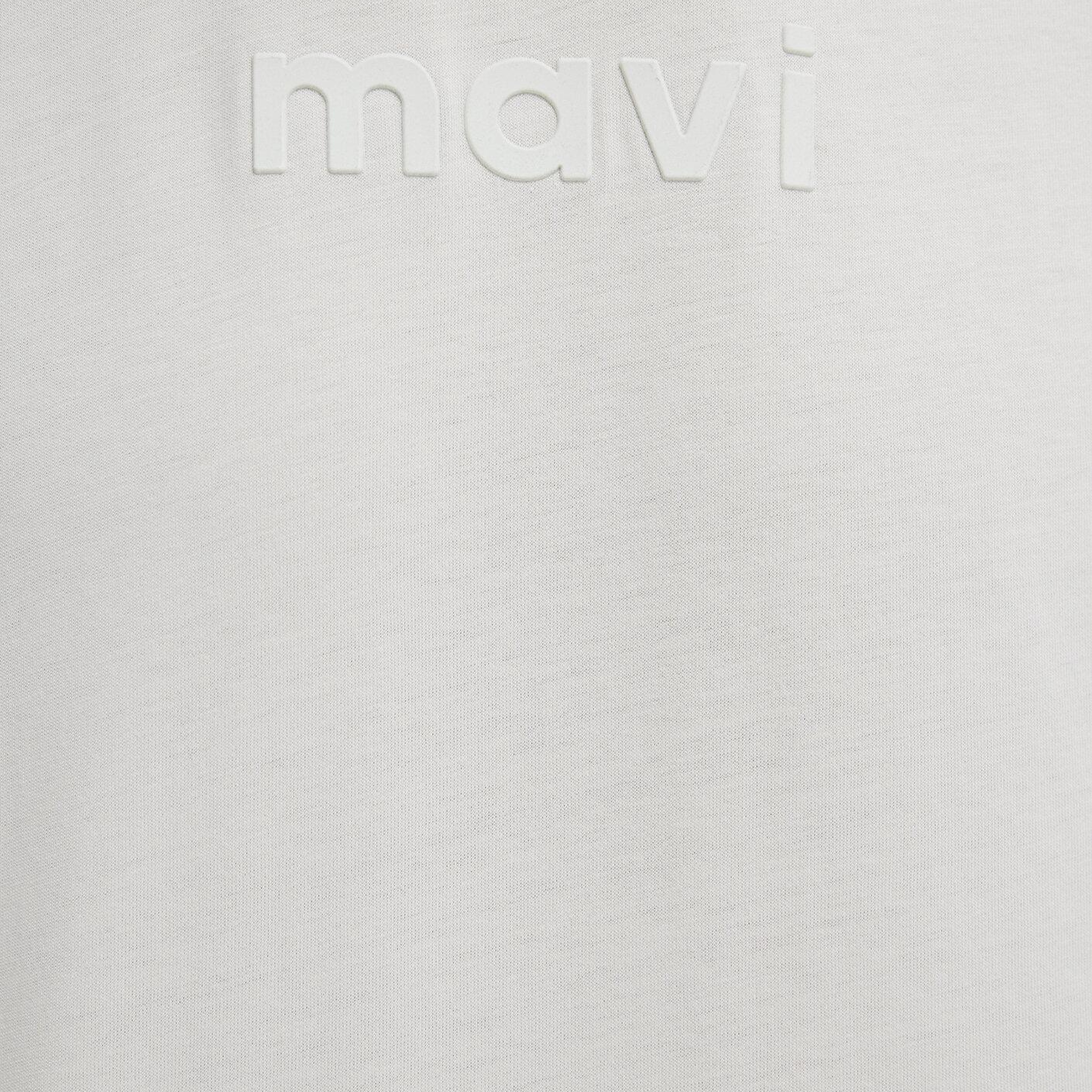 Mavi Mavi Logo Baskılı Ekru Tişört Regular Fit / Normal Kesim 0612732-70142
