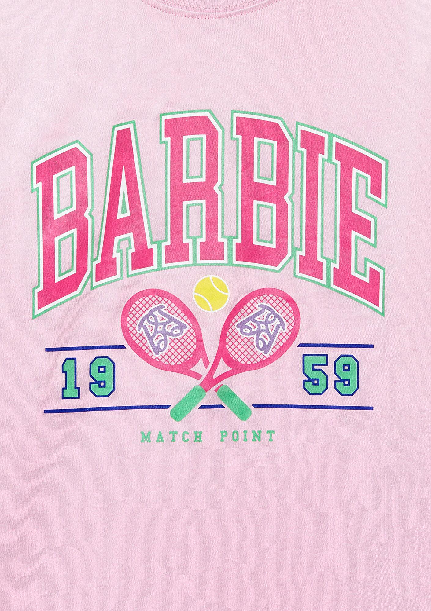 Mavi Barbie Baskılı Pembe Tişört Loose Fit / Bol Rahat Kesim 7610312-86959