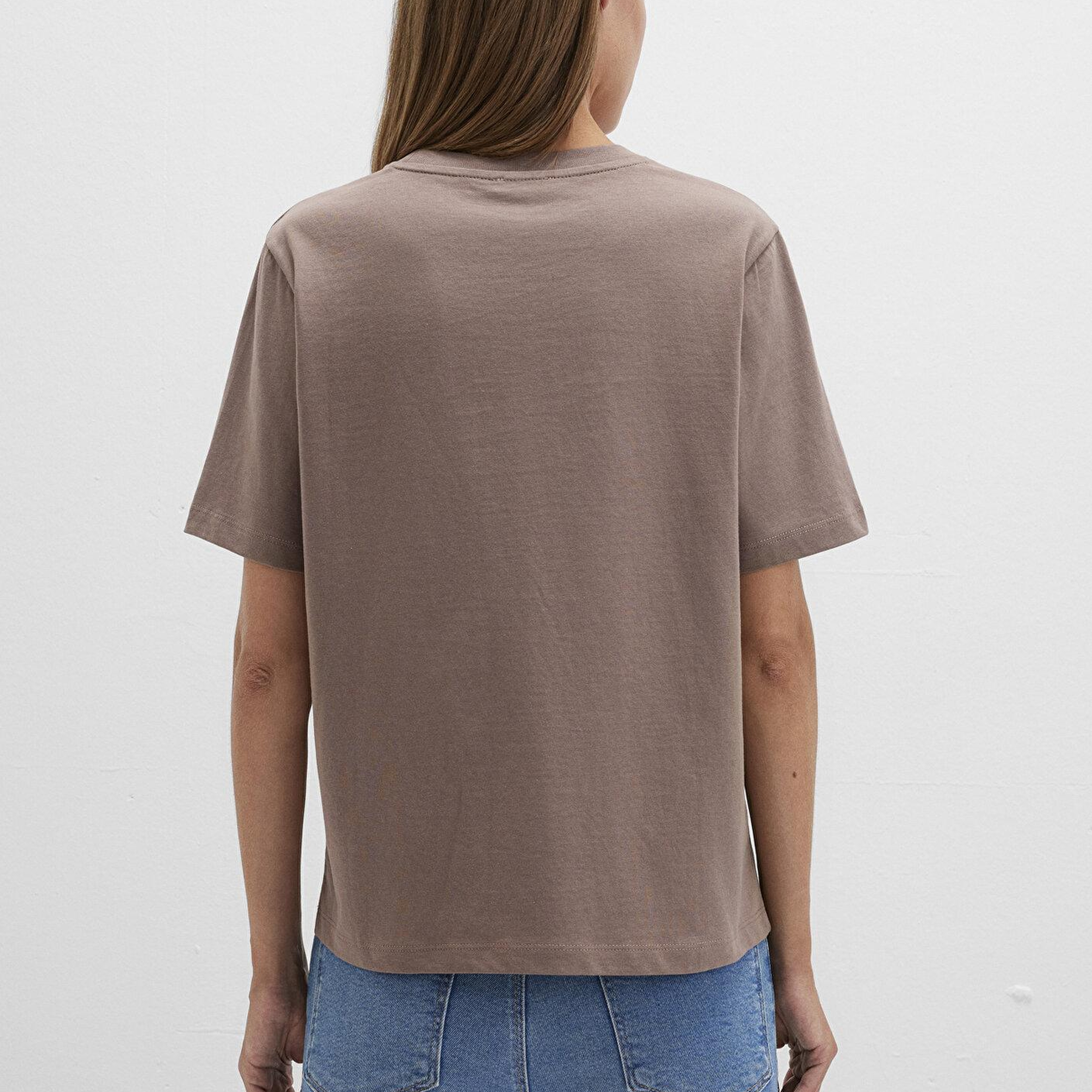 Mavi Mavi Baskılı Kahverengi Tişört Regular Fit / Normal Kesim 1613147-70383