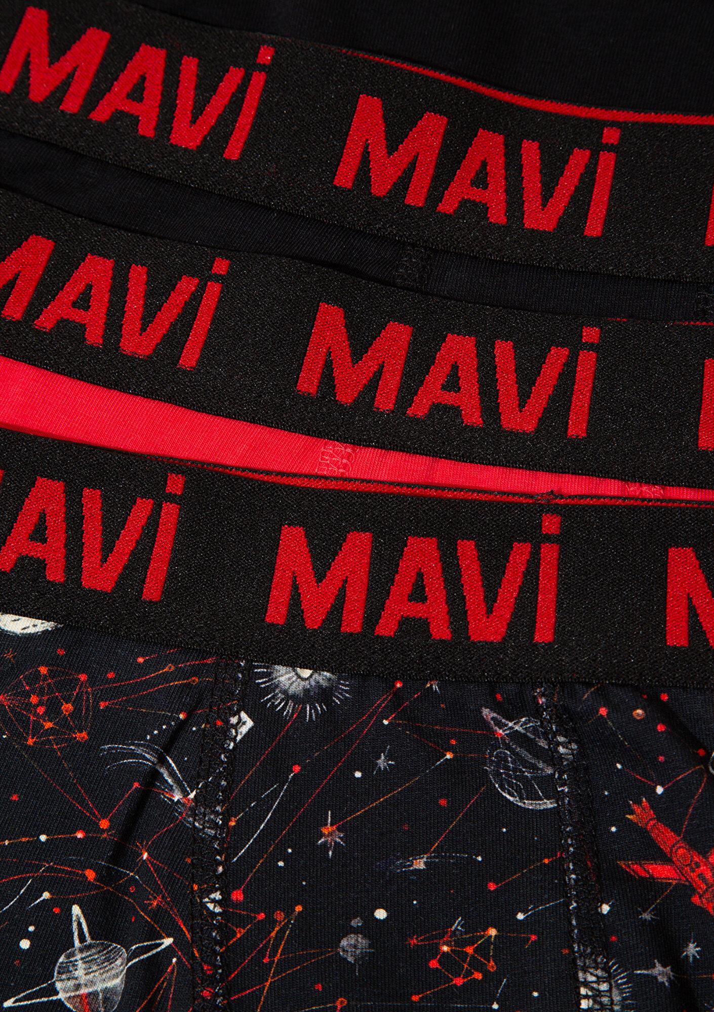 Mavi 3lü Baskılı Boxer 0911873-900