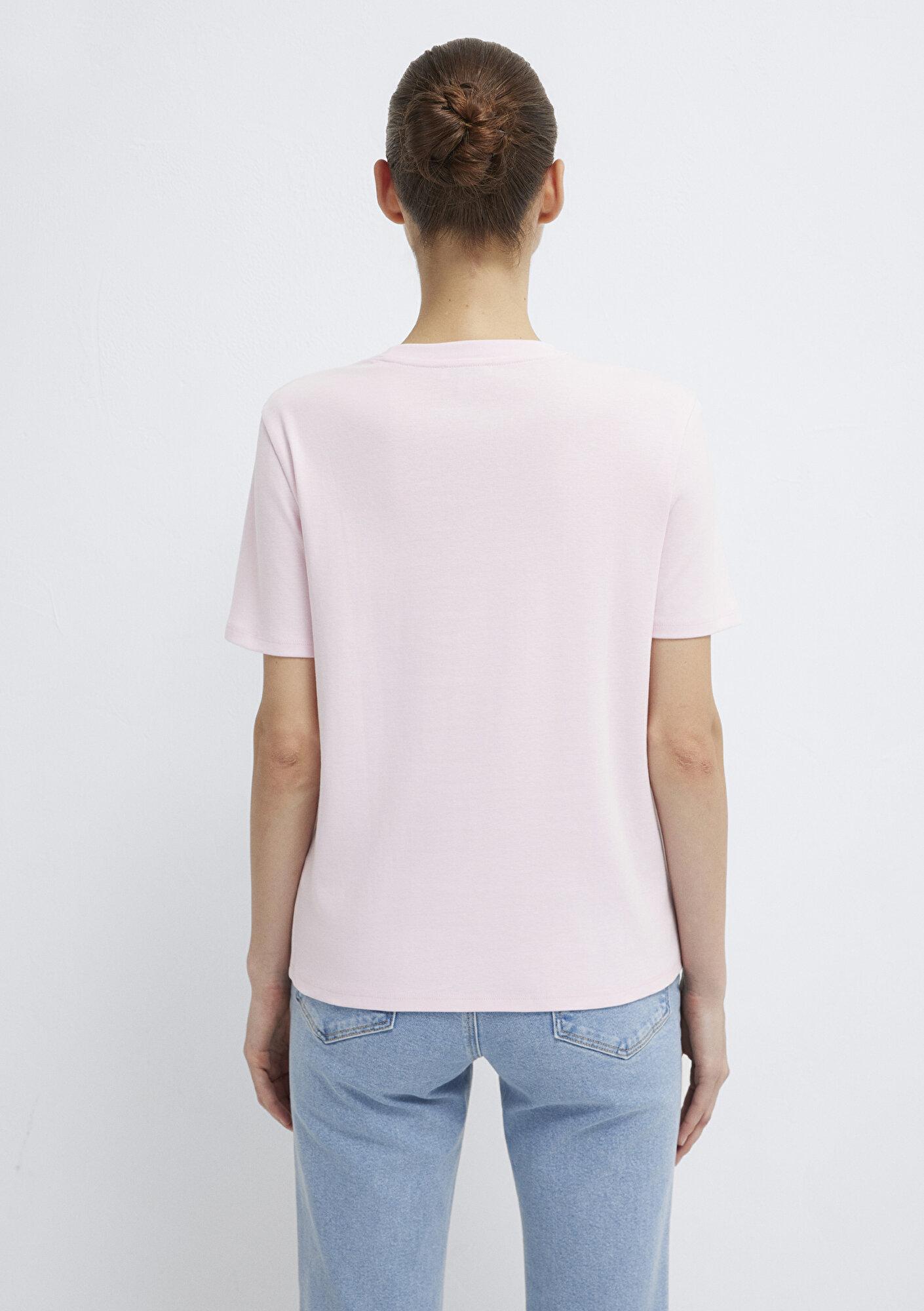 Mavi Pembe Basic Tişört Semi Slim Fit / Yarı Dar Kesim 1612916-89200
