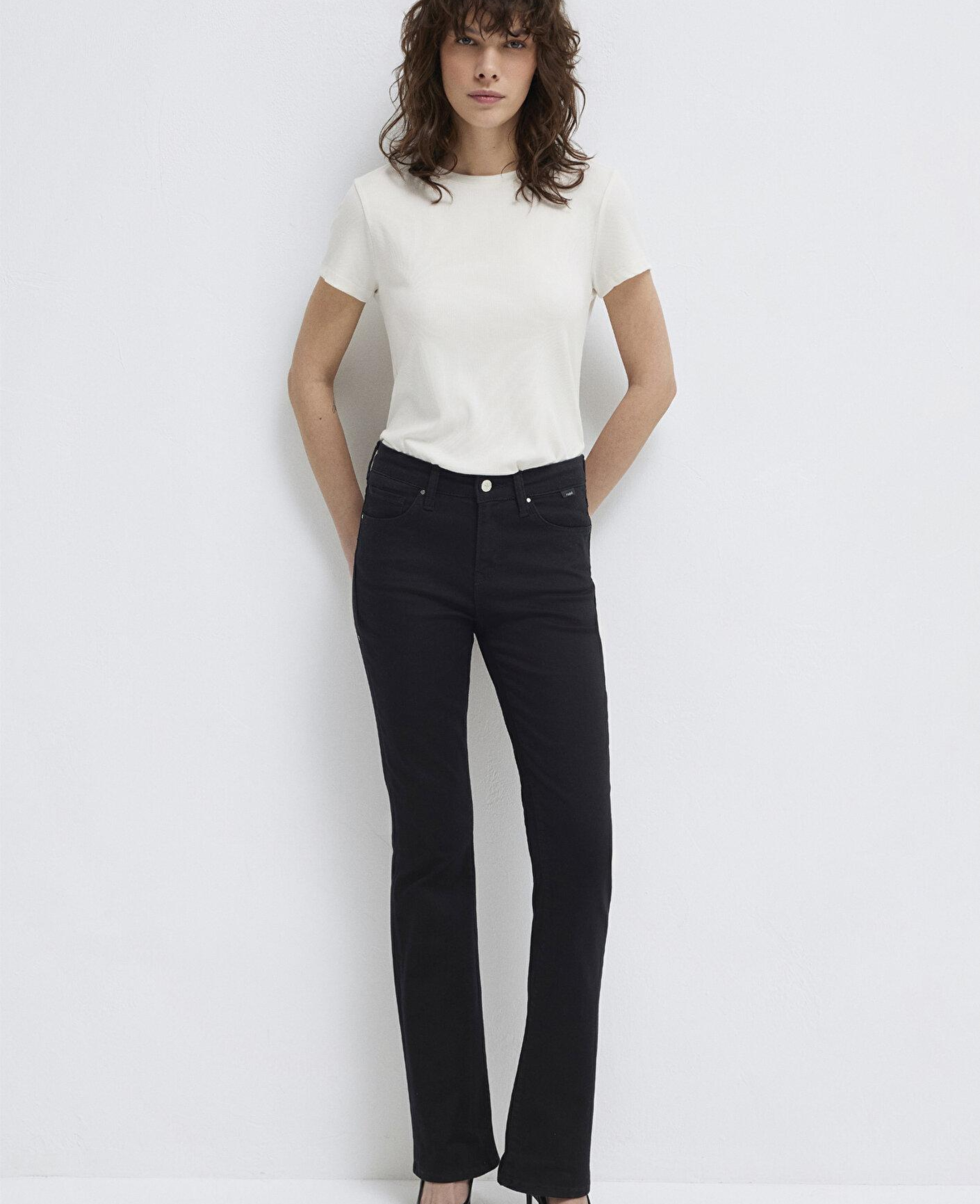 Mavi Beyaz (TENCEL™) Modal Karışımlı Basic Tişört Slim Fit / Dar Kesim 1612904-80194