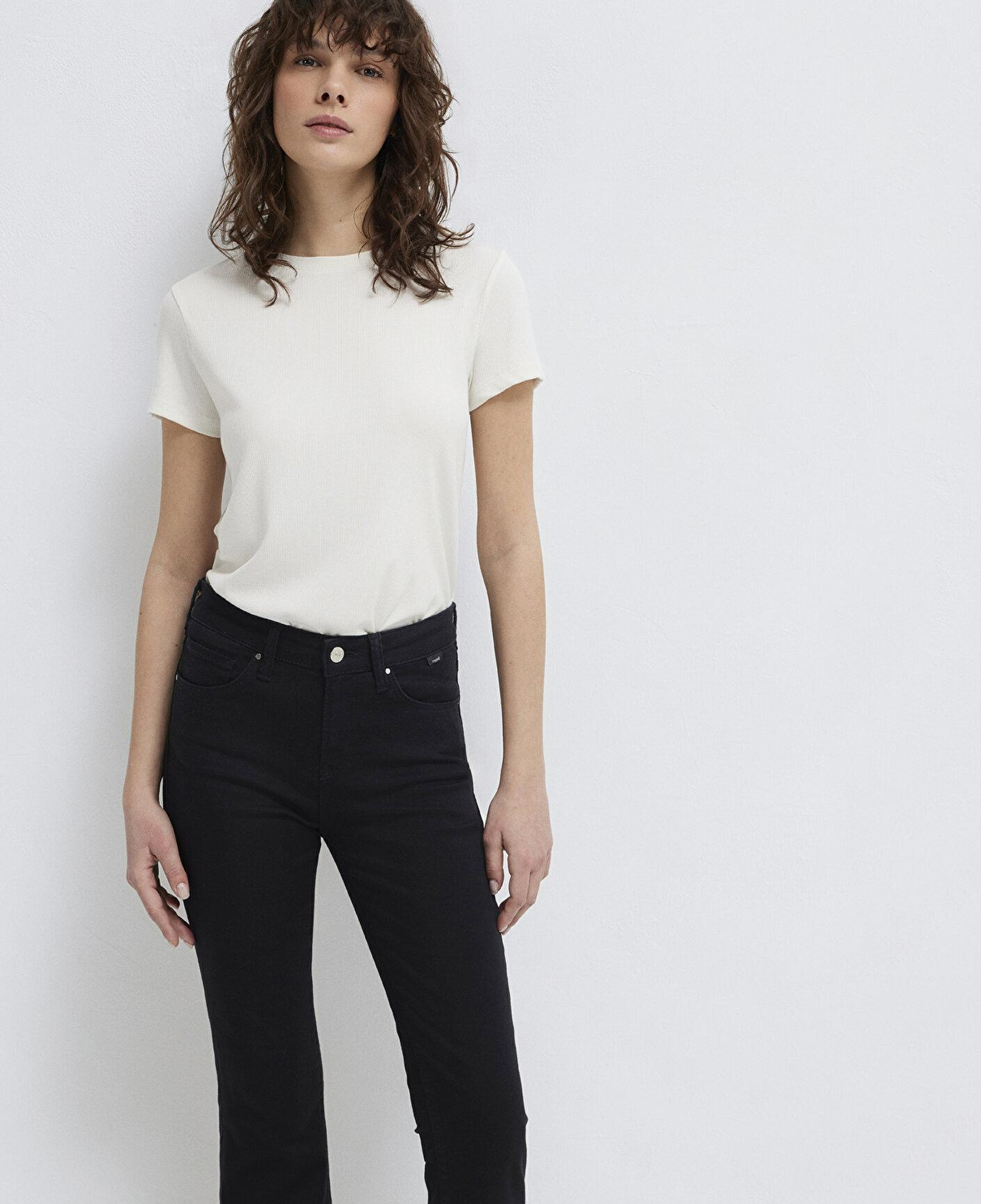 Mavi Beyaz (TENCEL™) Modal Karışımlı Basic Tişört Slim Fit / Dar Kesim 1612904-80194