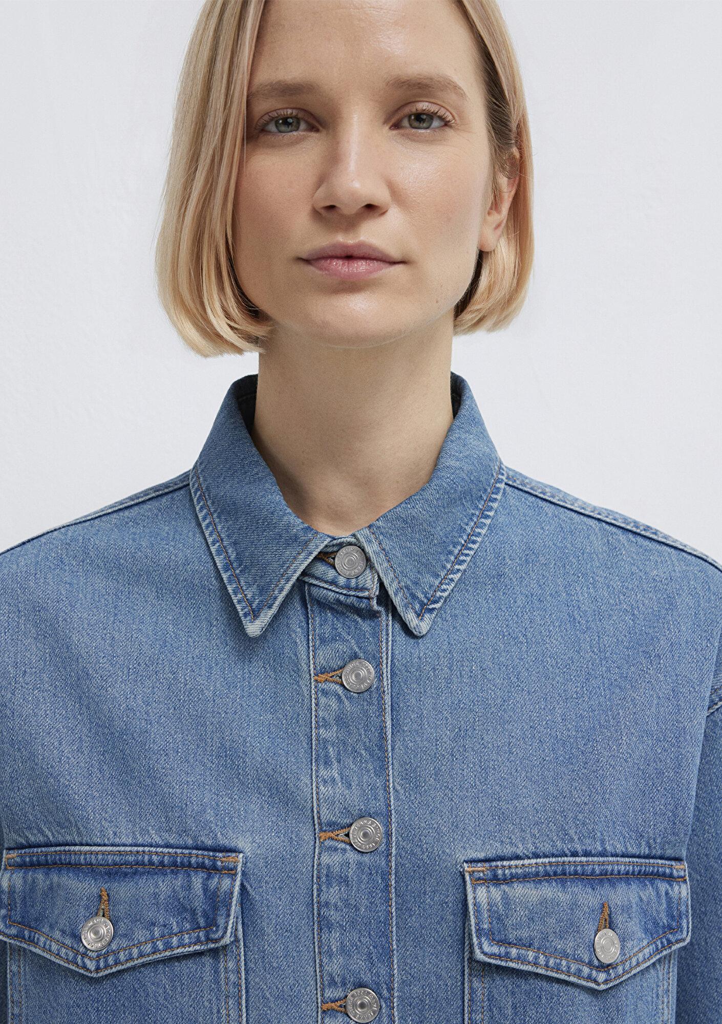 Mavi Bekka Classic Denim Indigo Mavisi Jean Gömlek Boyfriend 1211000-89250