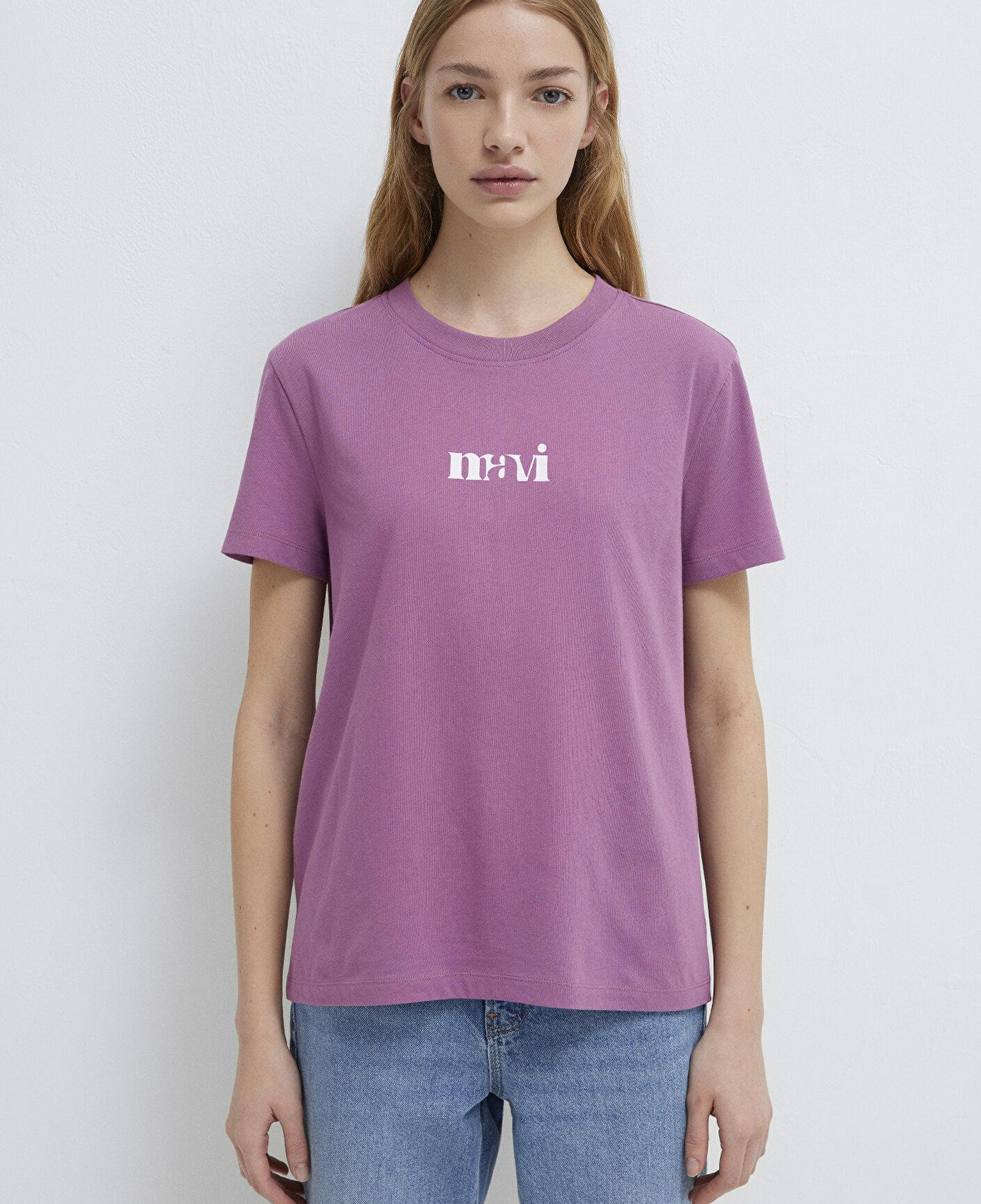 Mavi Mavi Baskılı Mor Tişört Regular Fit / Normal Kesim 1612241-70987