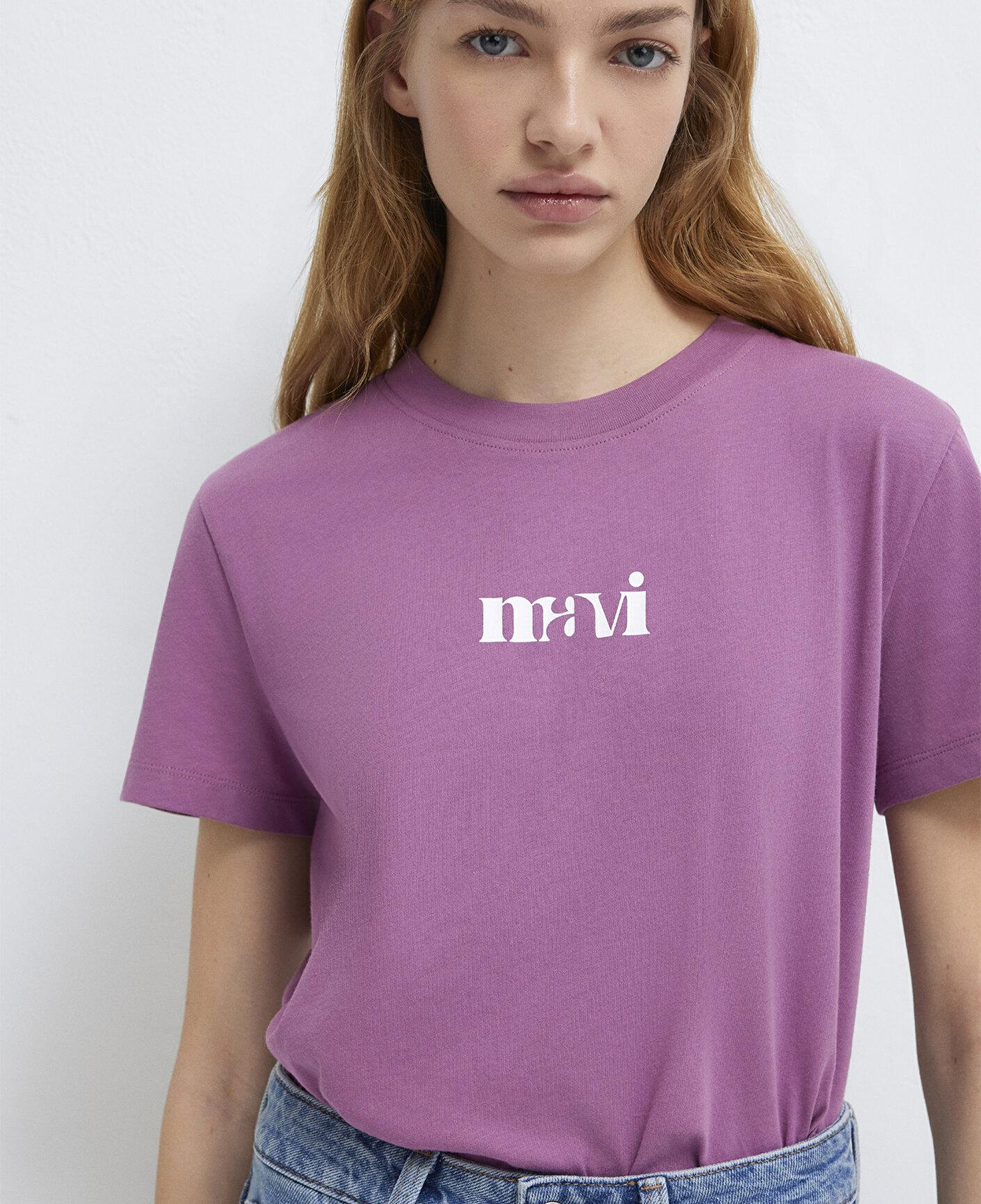 Mavi Mavi Baskılı Mor Tişört Regular Fit / Normal Kesim 1612241-70987