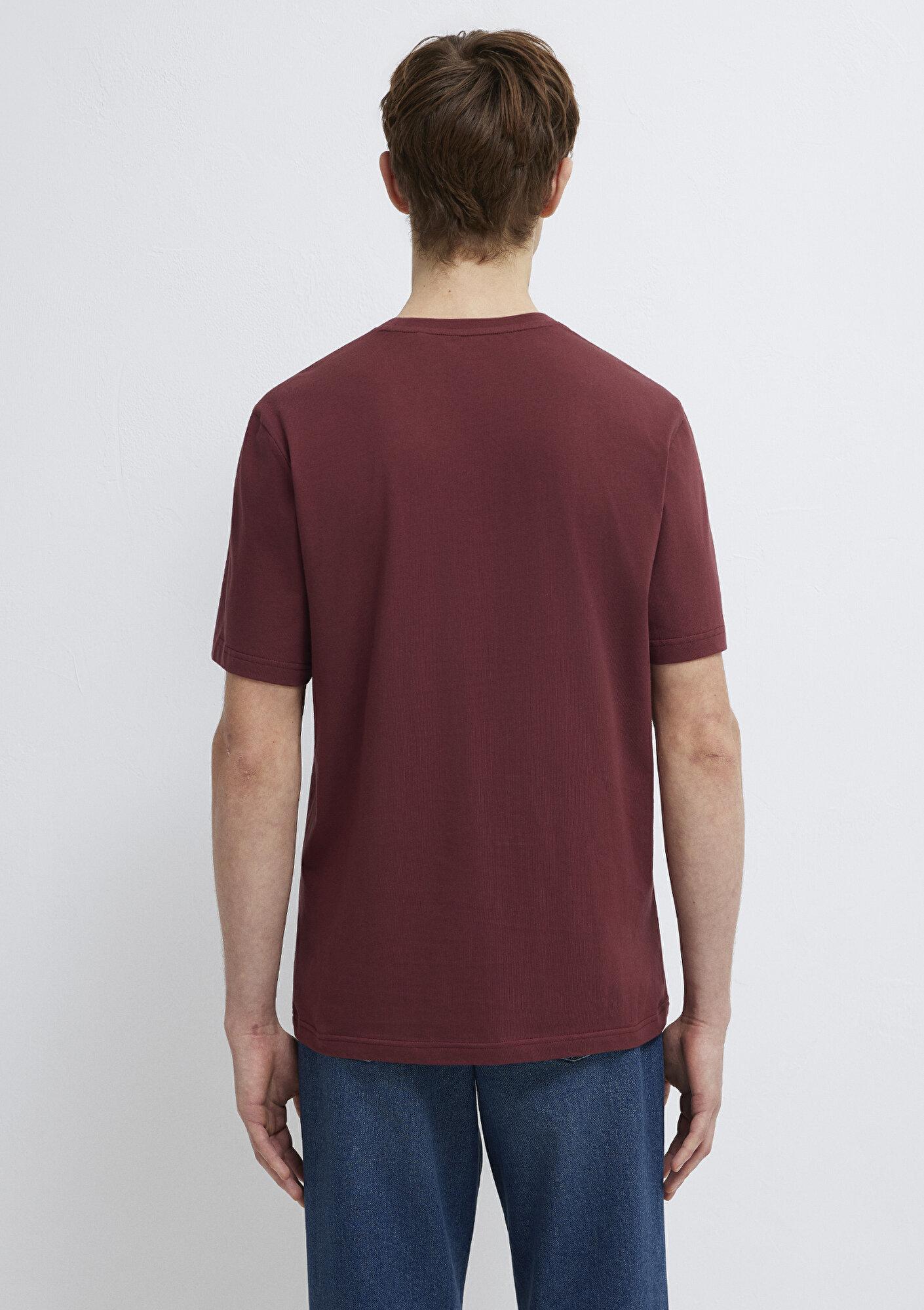 Mavi Mavi Logo Baskılı Bordo Tişört Regular Fit / Normal Kesim 0611714-70396