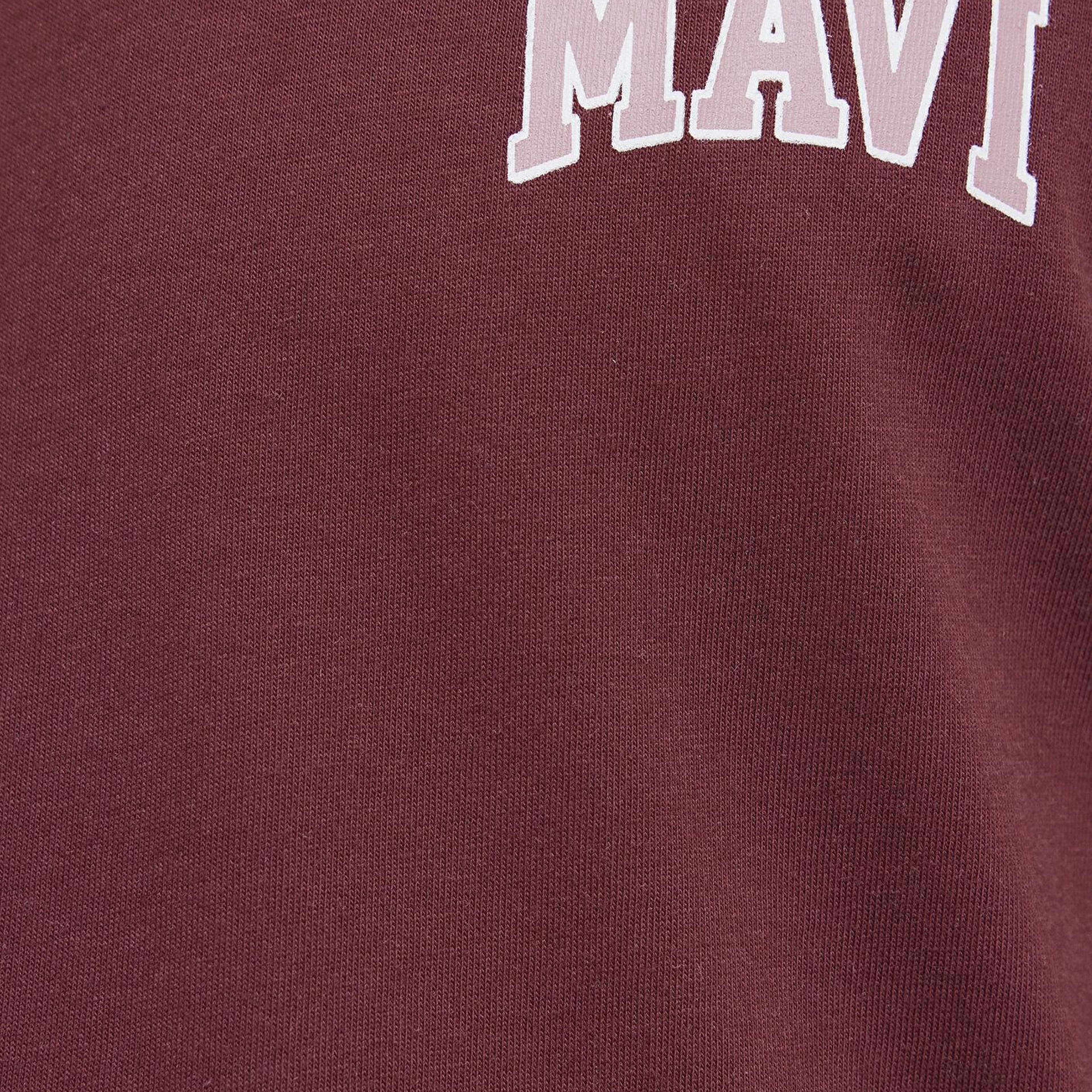 Mavi Mavi Logo Baskılı Bordo Tişört Regular Fit / Normal Kesim 0611714-70396