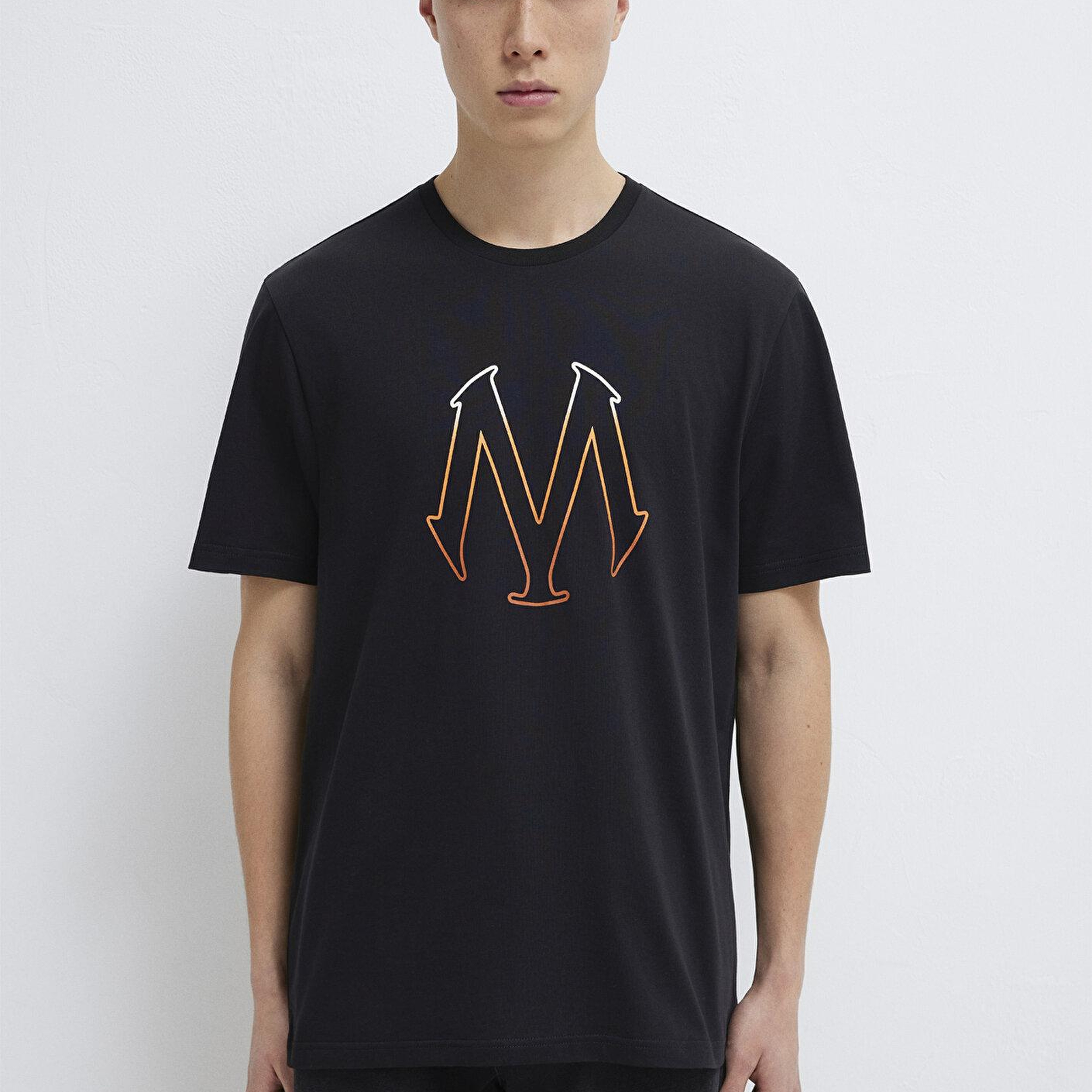 Mavi Mavi Logo Baskılı Siyah Tişört Regular Fit / Normal Kesim 0610635-900