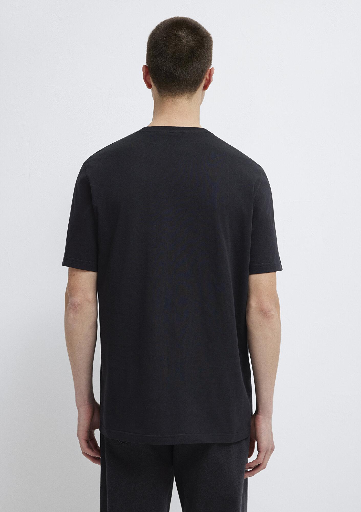 Mavi Mavi Logo Baskılı Siyah Tişört Regular Fit / Normal Kesim 0610635-900