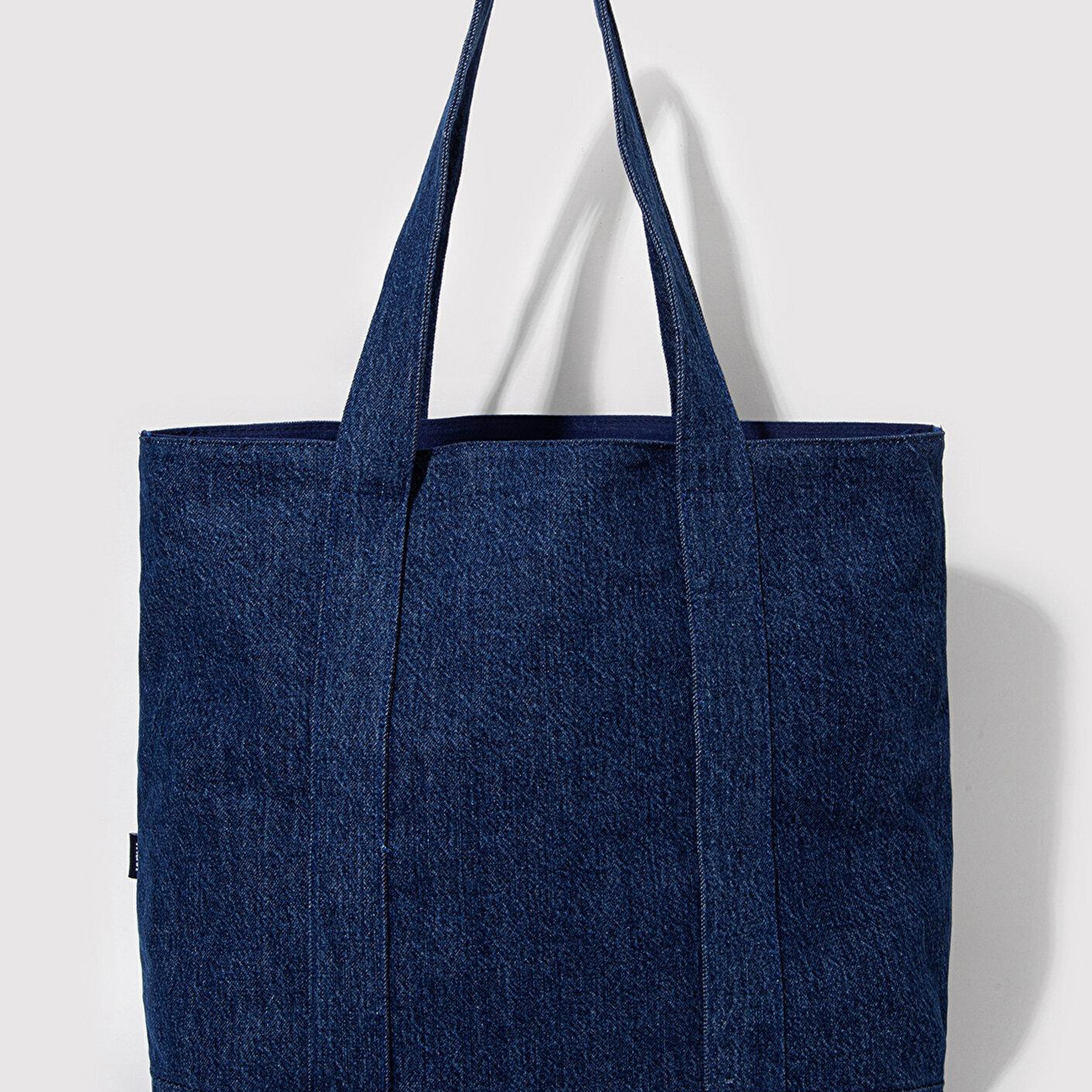 Mavi Kedi Nakışlı Denim Omuz Çantası 1913283-10241
