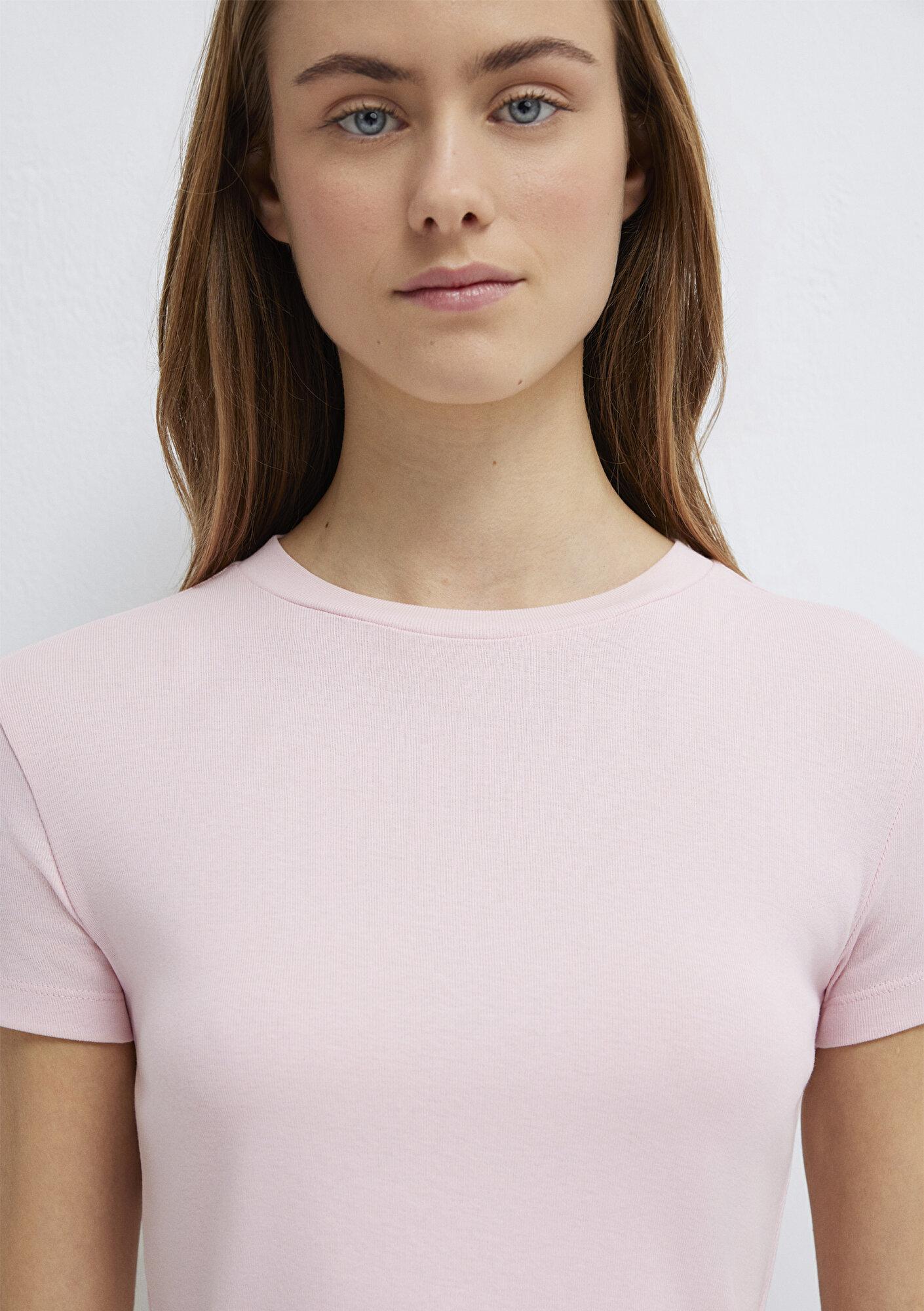 Mavi Pembe Basic Crop Tişört Crop / Kısa Kesim 1600814-89200