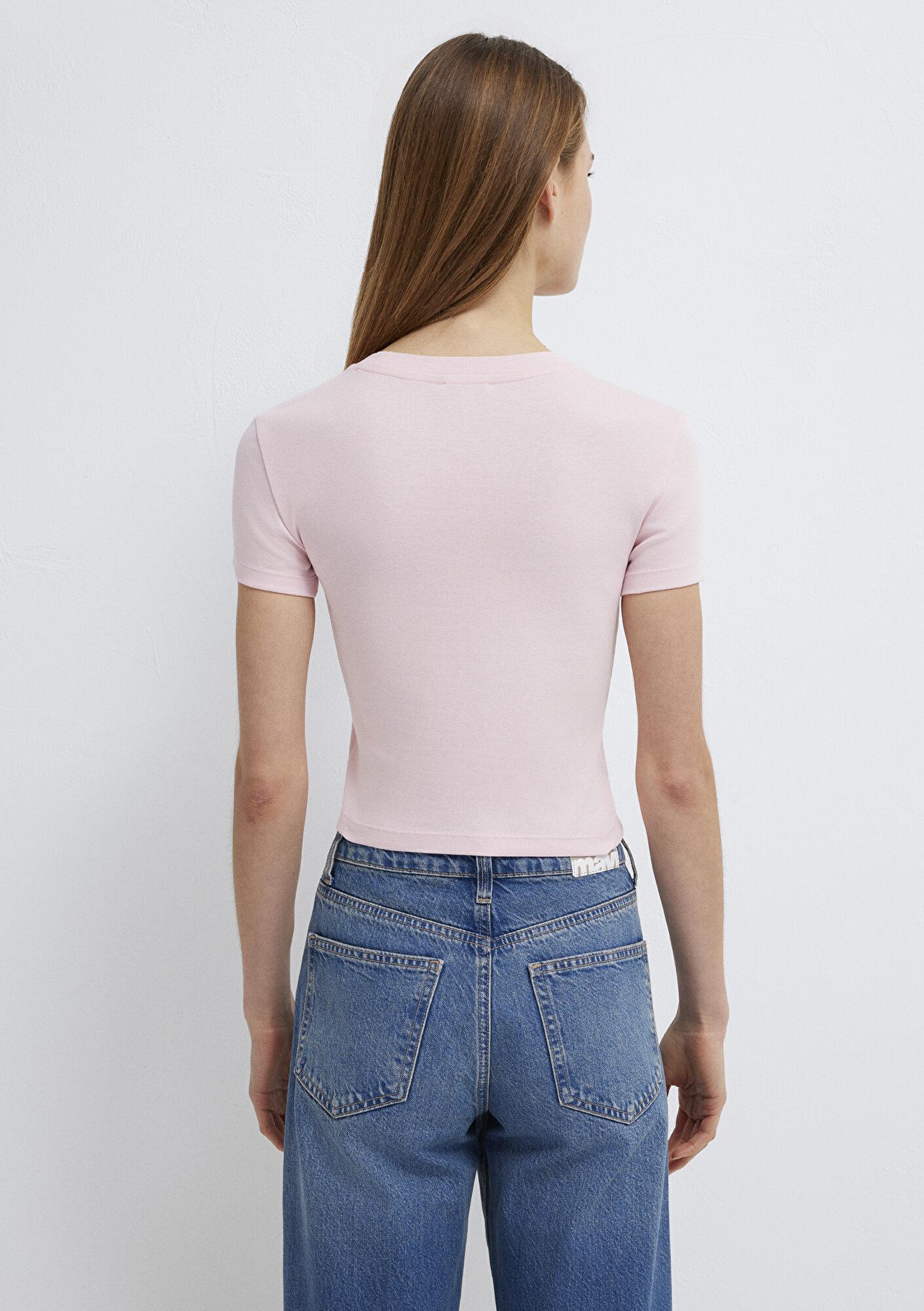 Mavi Pembe Basic Crop Tişört Crop / Kısa Kesim 1600814-89200