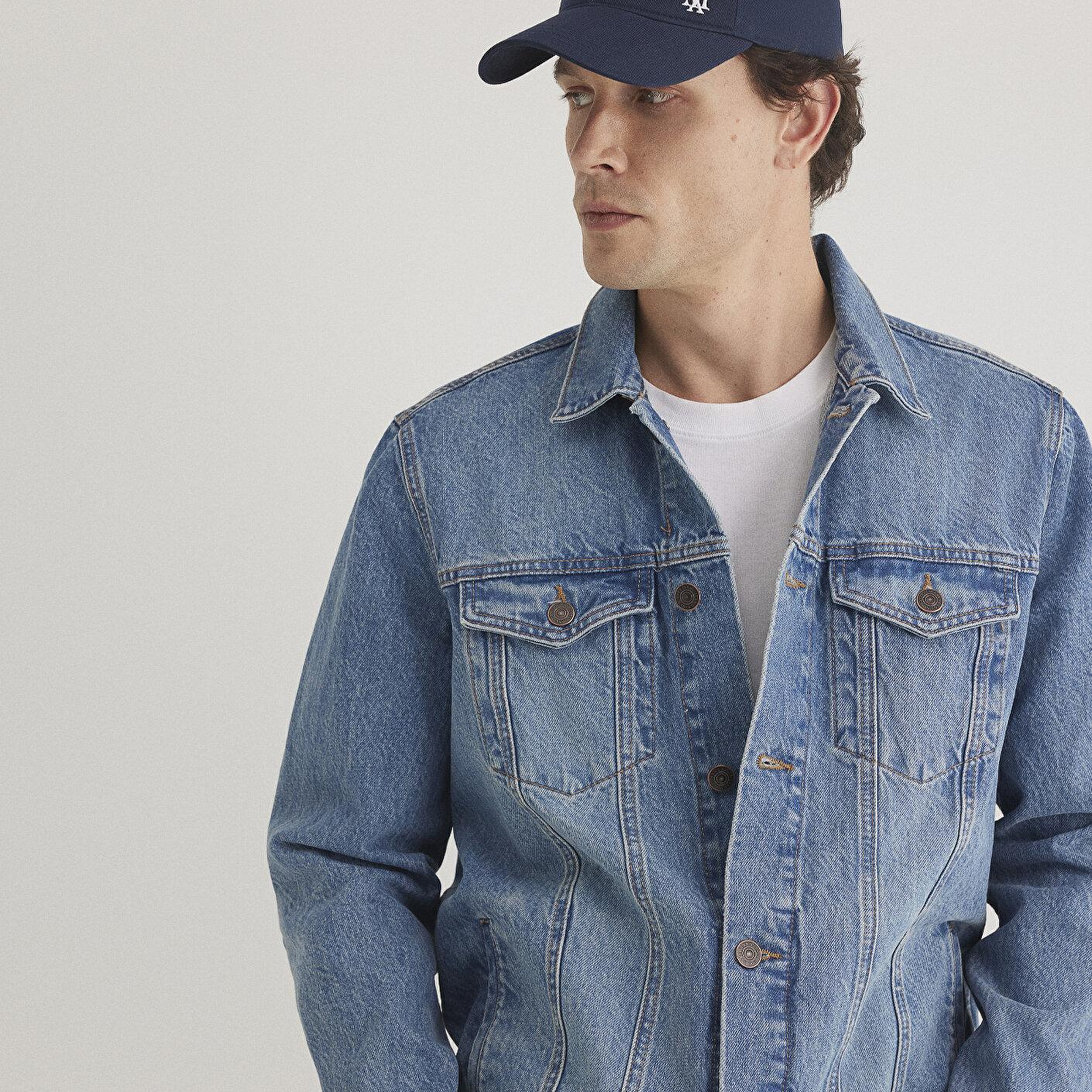 Mavi Drake Classic Denim Puslu Indigo Mavi Jean Ceket 010143-89136