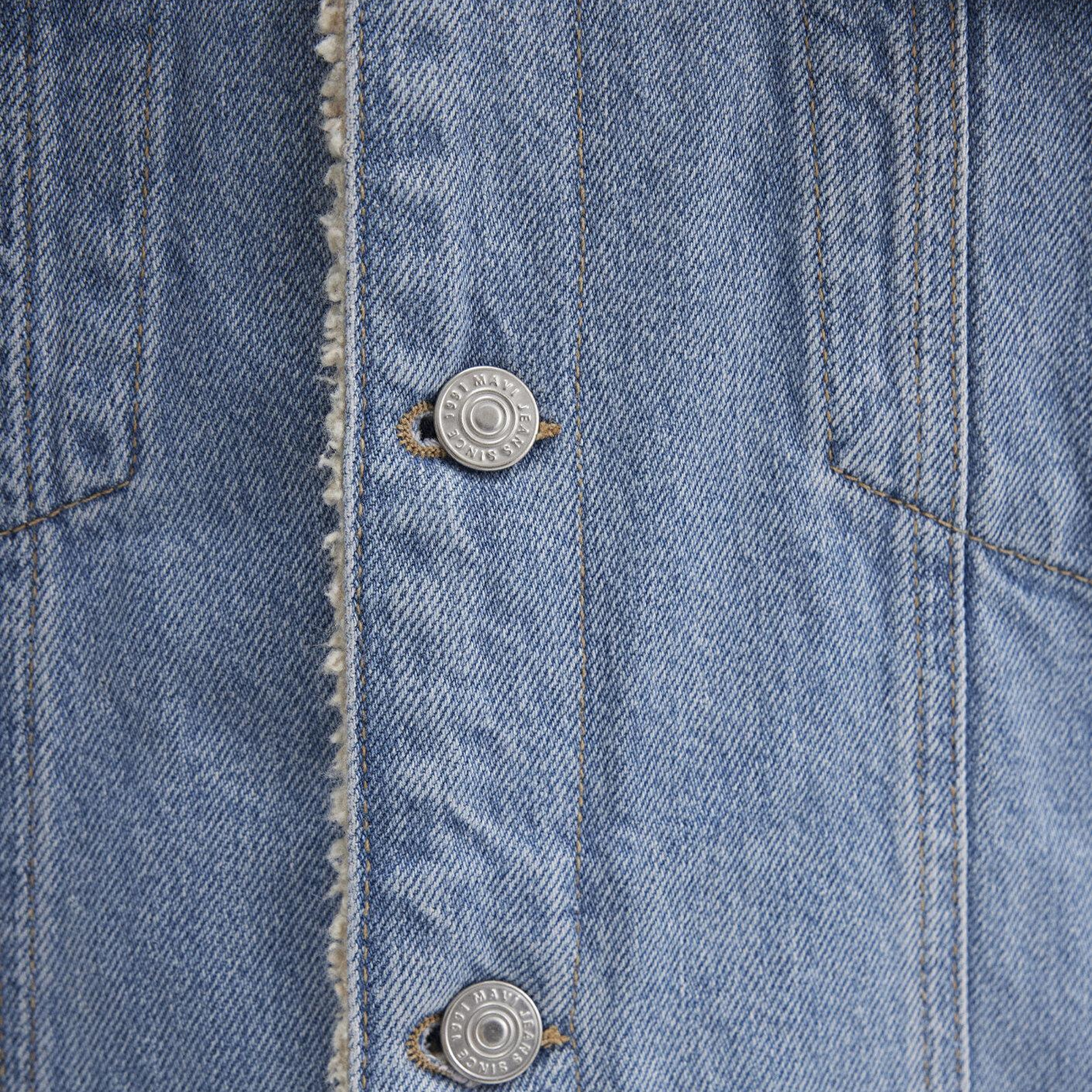 Mavi Zander Classic Denim Suni Kürklü Açık Mavi Jean Ceket 0111214-88554