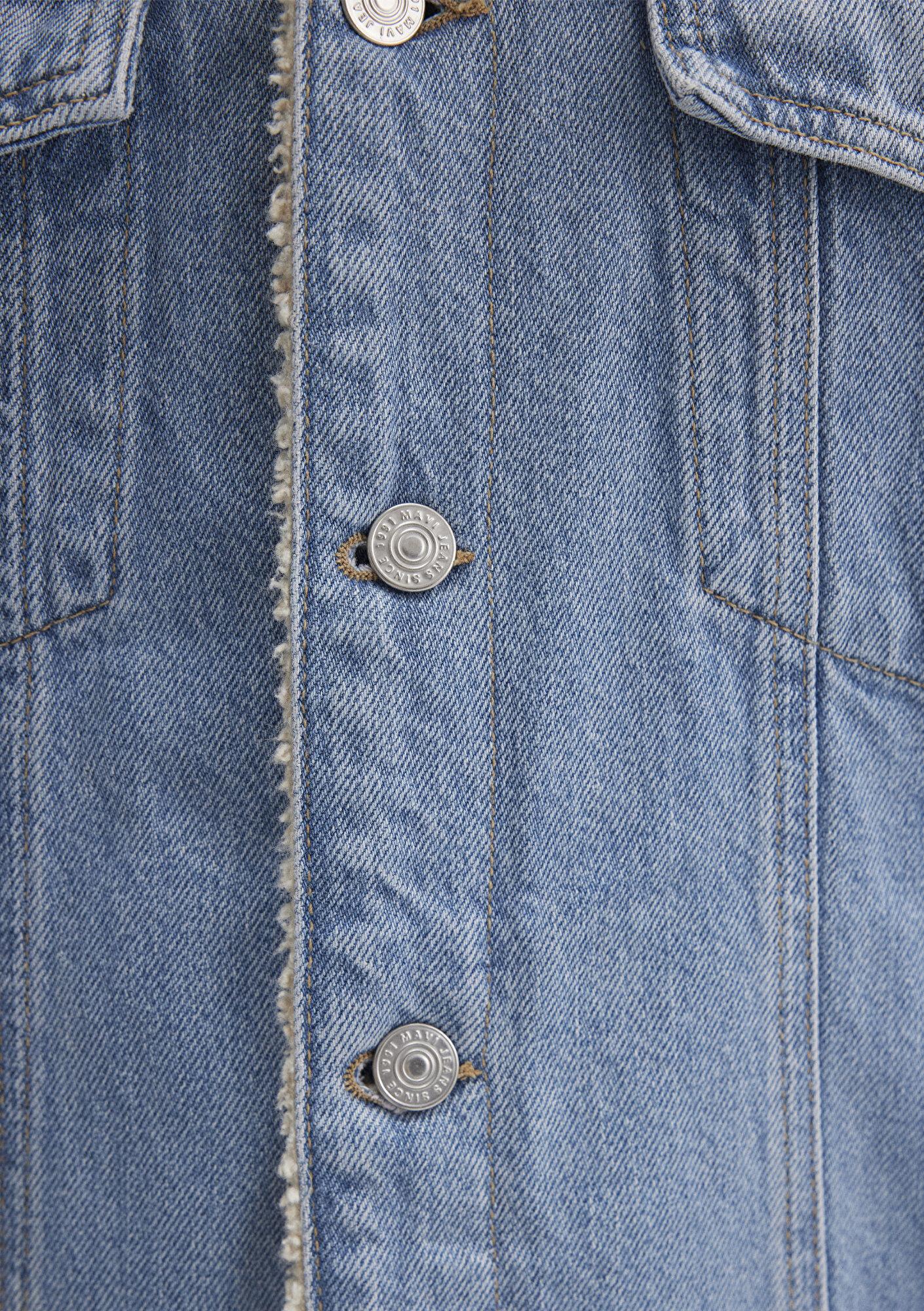 Mavi Zander Classic Denim Suni Kürklü Açık Mavi Jean Ceket 0111214-88554