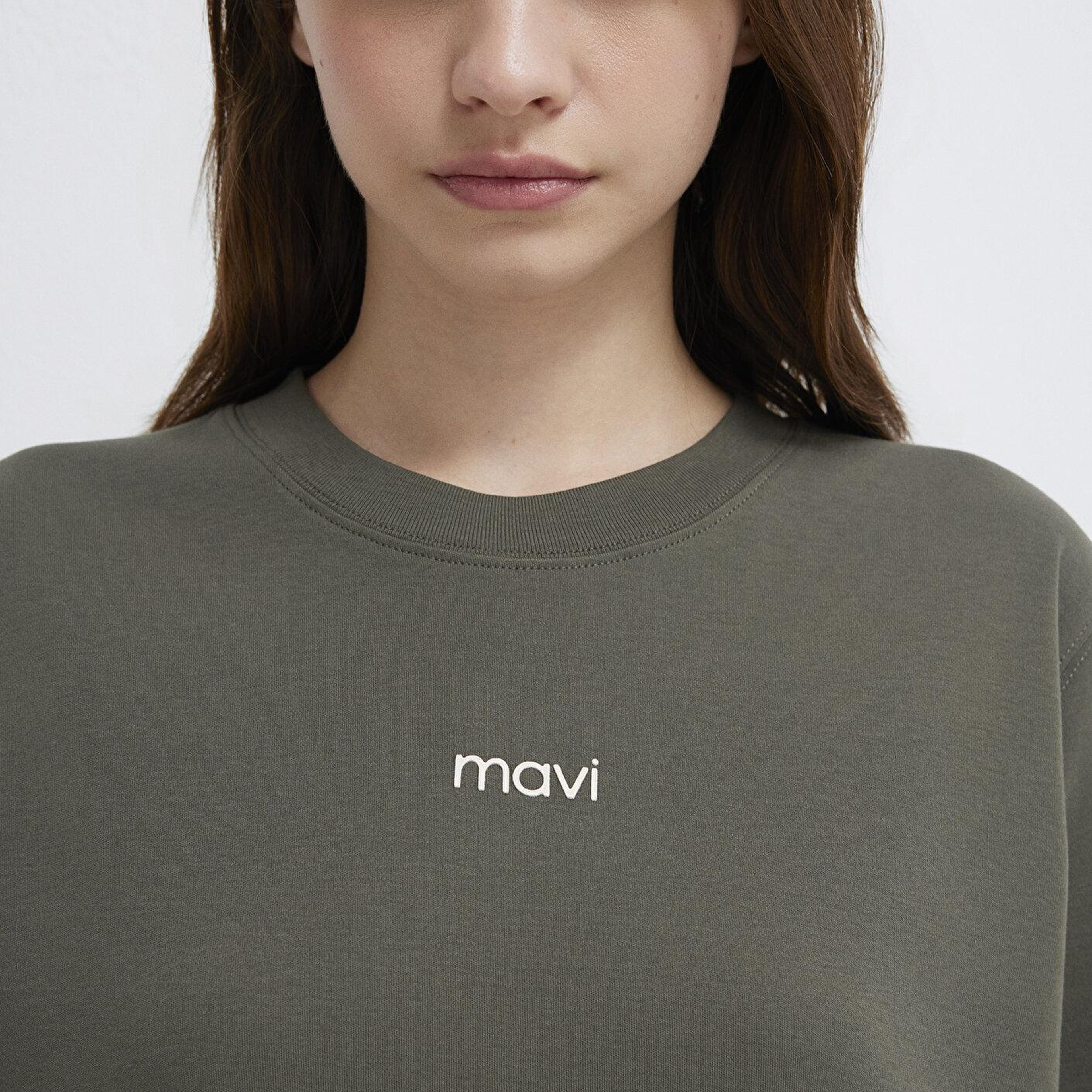 Mavi Mavi Logo Baskılı İnterlok Yeşil Tişört Regular Fit / Normal Kesim 1612829-71553