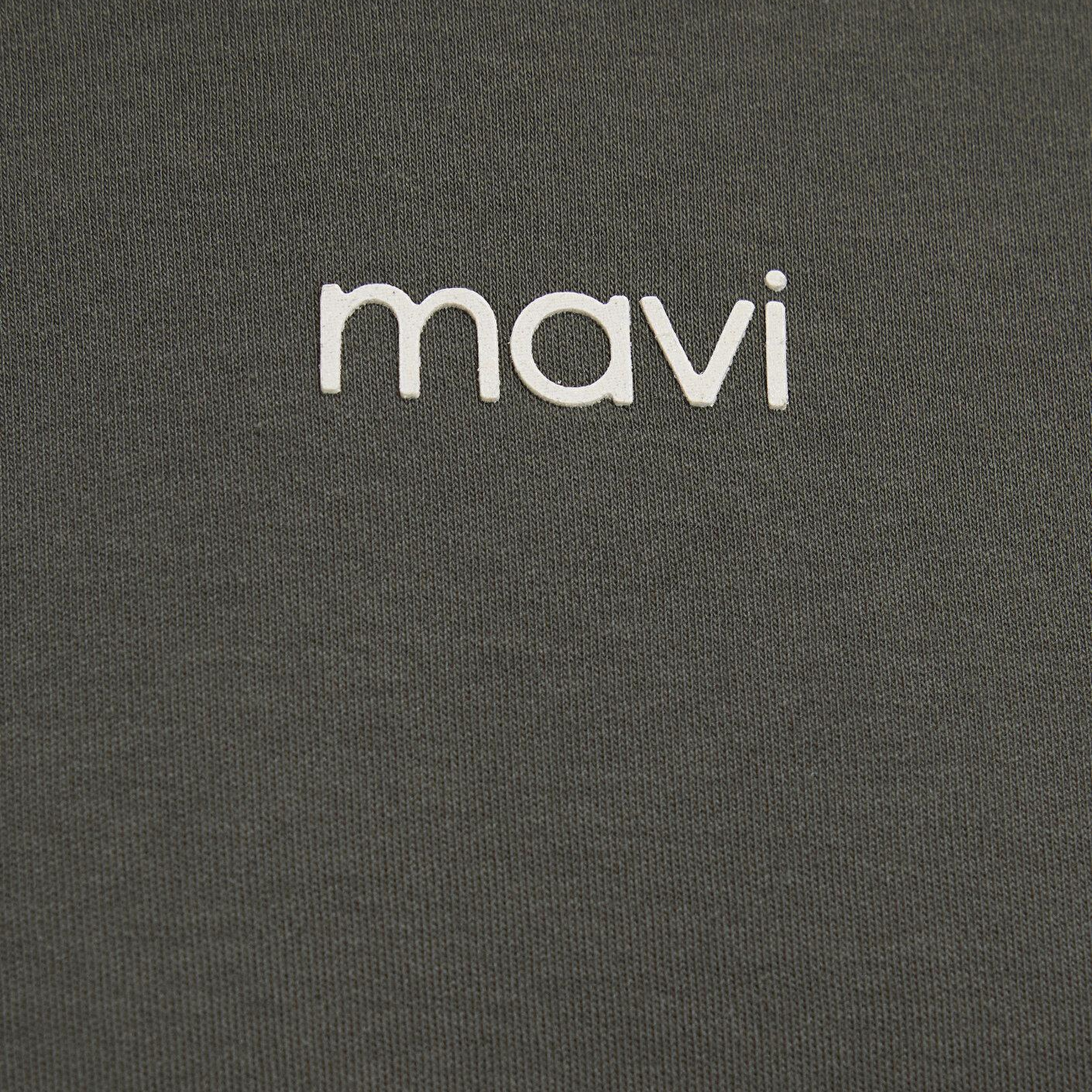 Mavi Mavi Logo Baskılı İnterlok Yeşil Tişört Regular Fit / Normal Kesim 1612829-71553