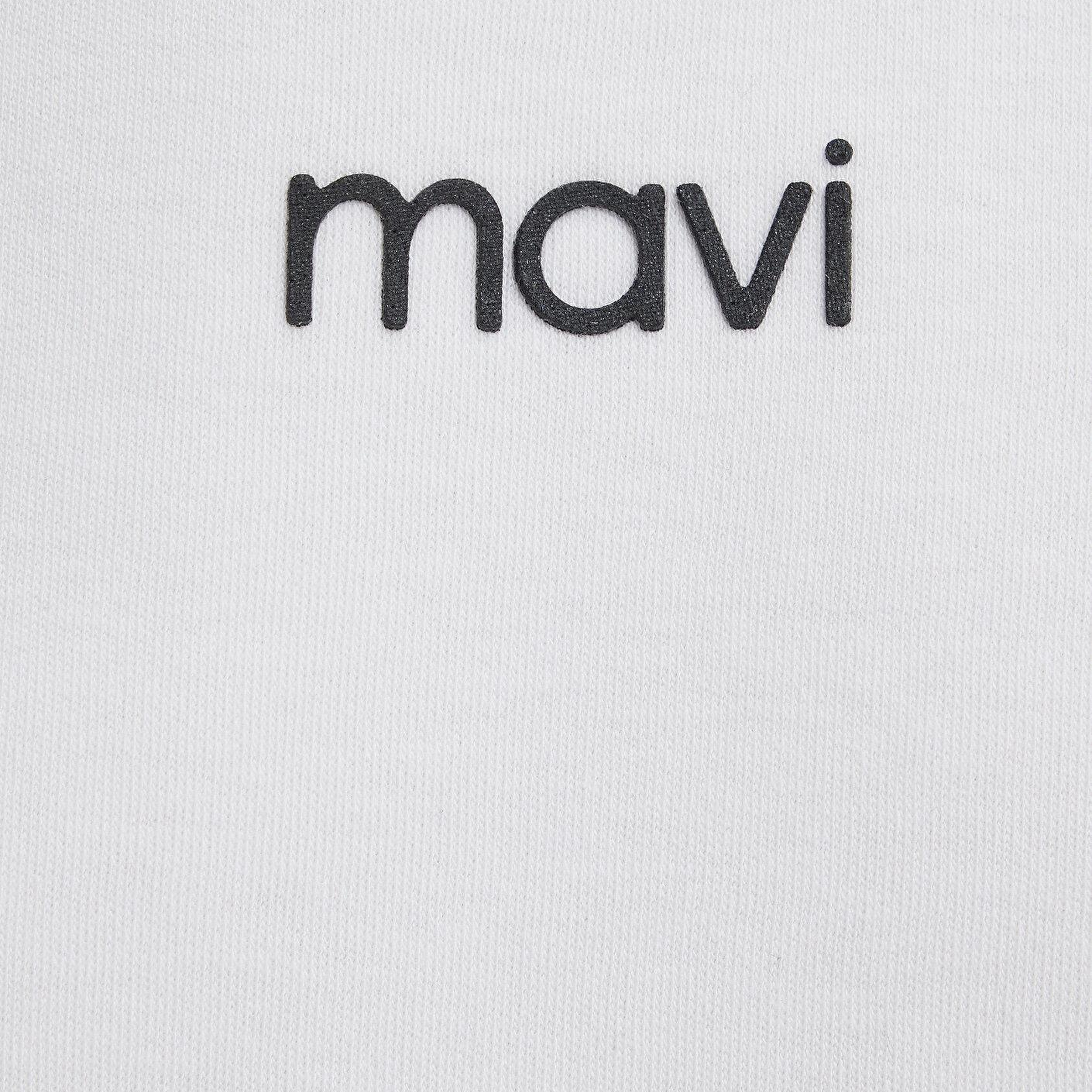 Mavi Mavi Logo Baskılı İnterlok Beyaz Tişört Regular Fit / Normal Kesim 1612829-80194