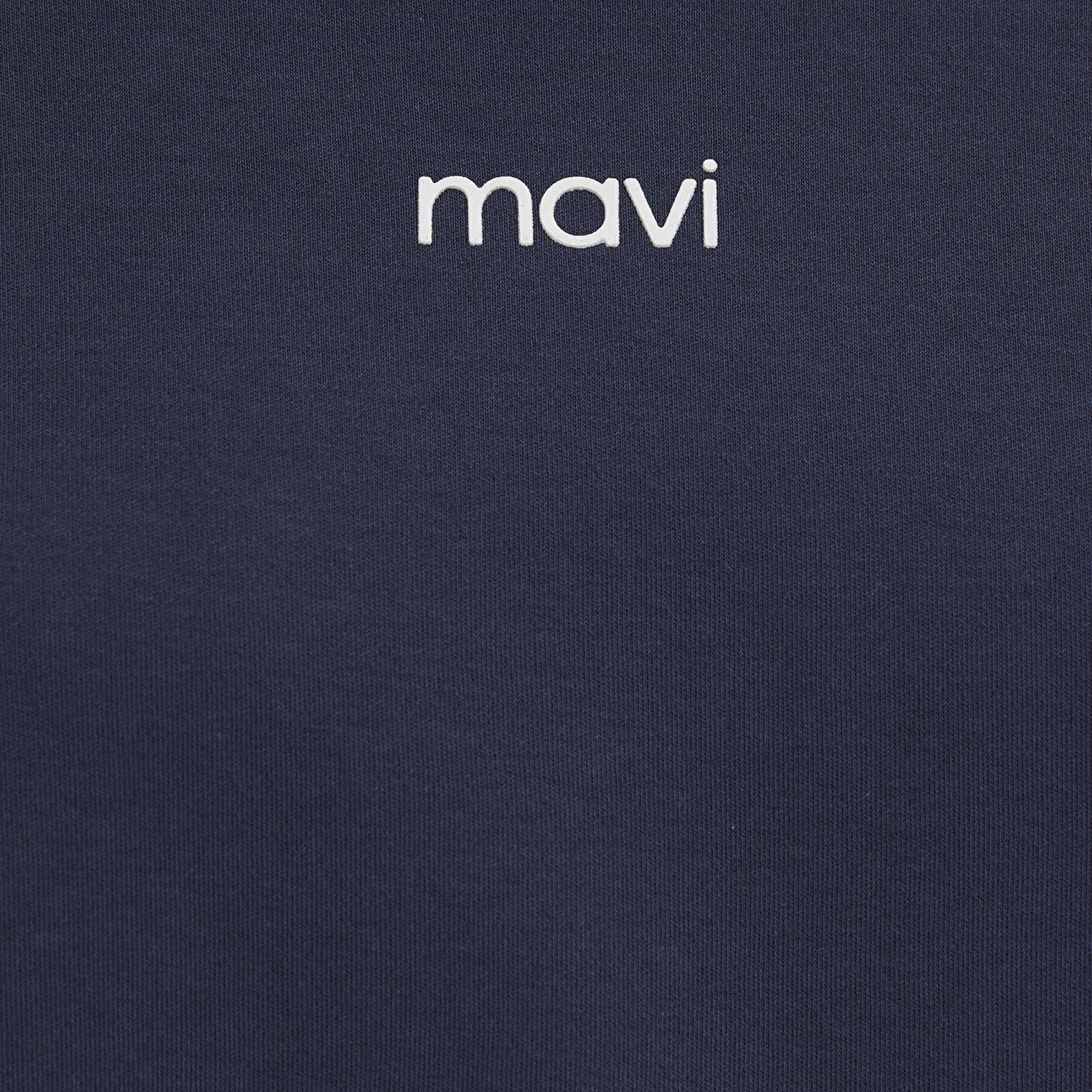 Mavi Mavi Logo Baskılı İnterlok Lacivert Tişört Regular Fit / Normal Kesim 1612829-85315