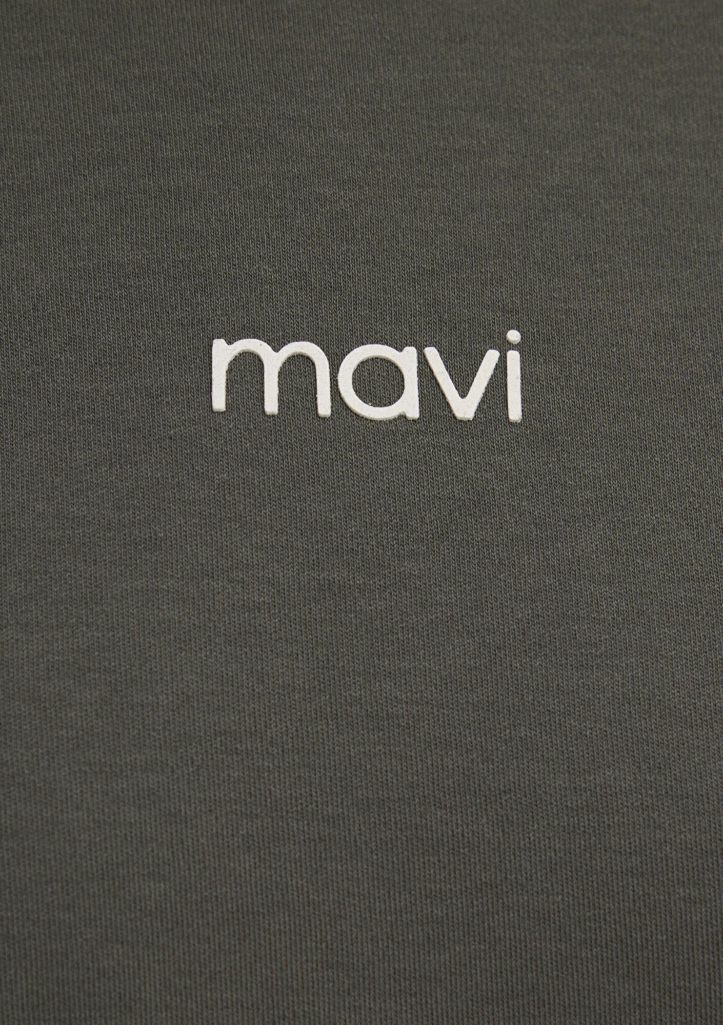 Mavi Mavi Logo Baskılı İnterlok Yeşil Tişört Regular Fit / Normal Kesim 1612829-71553