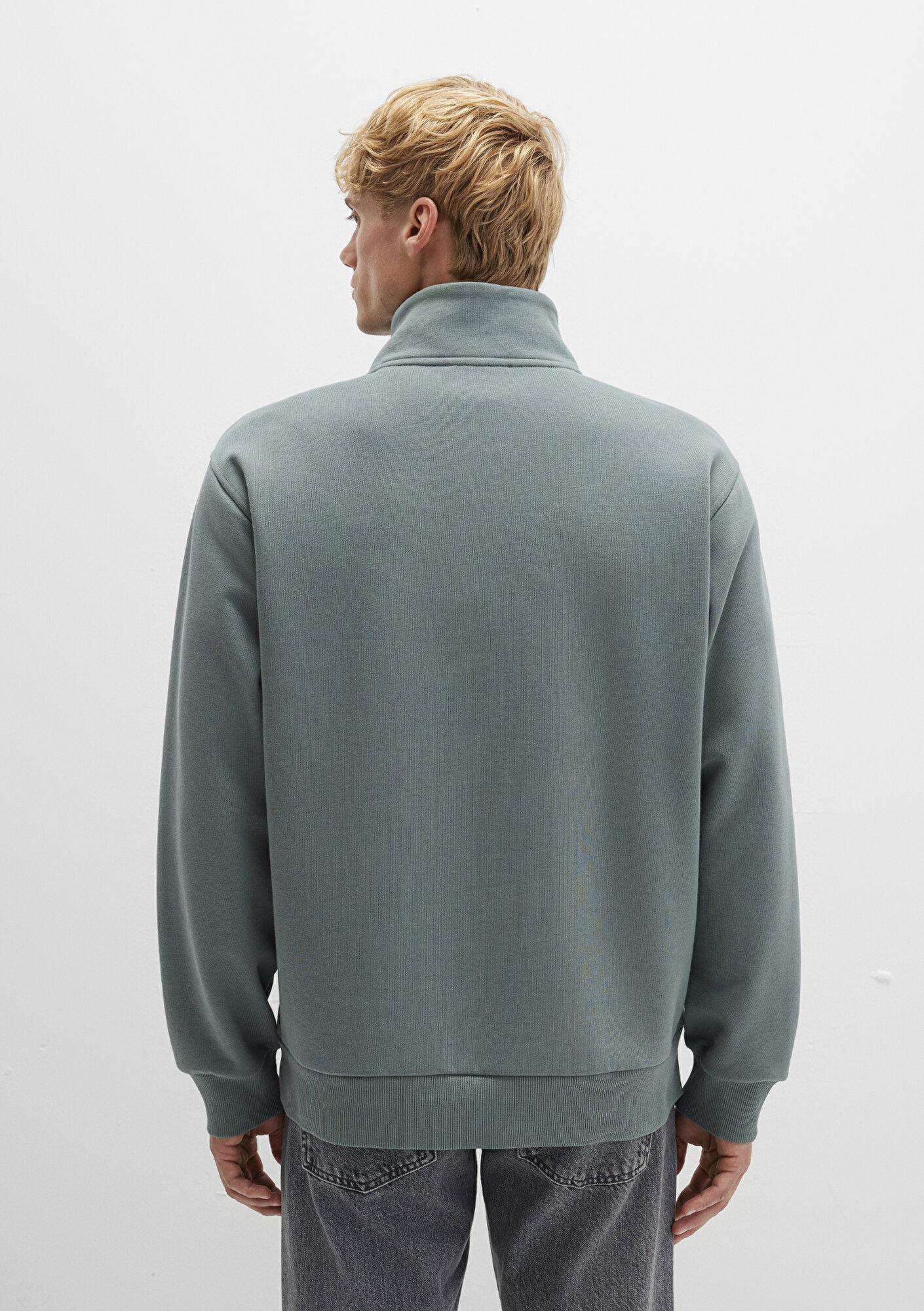 Mavi Yarı Fermuarlı Yeşil Basic Sweatshirt 0S10278-71577