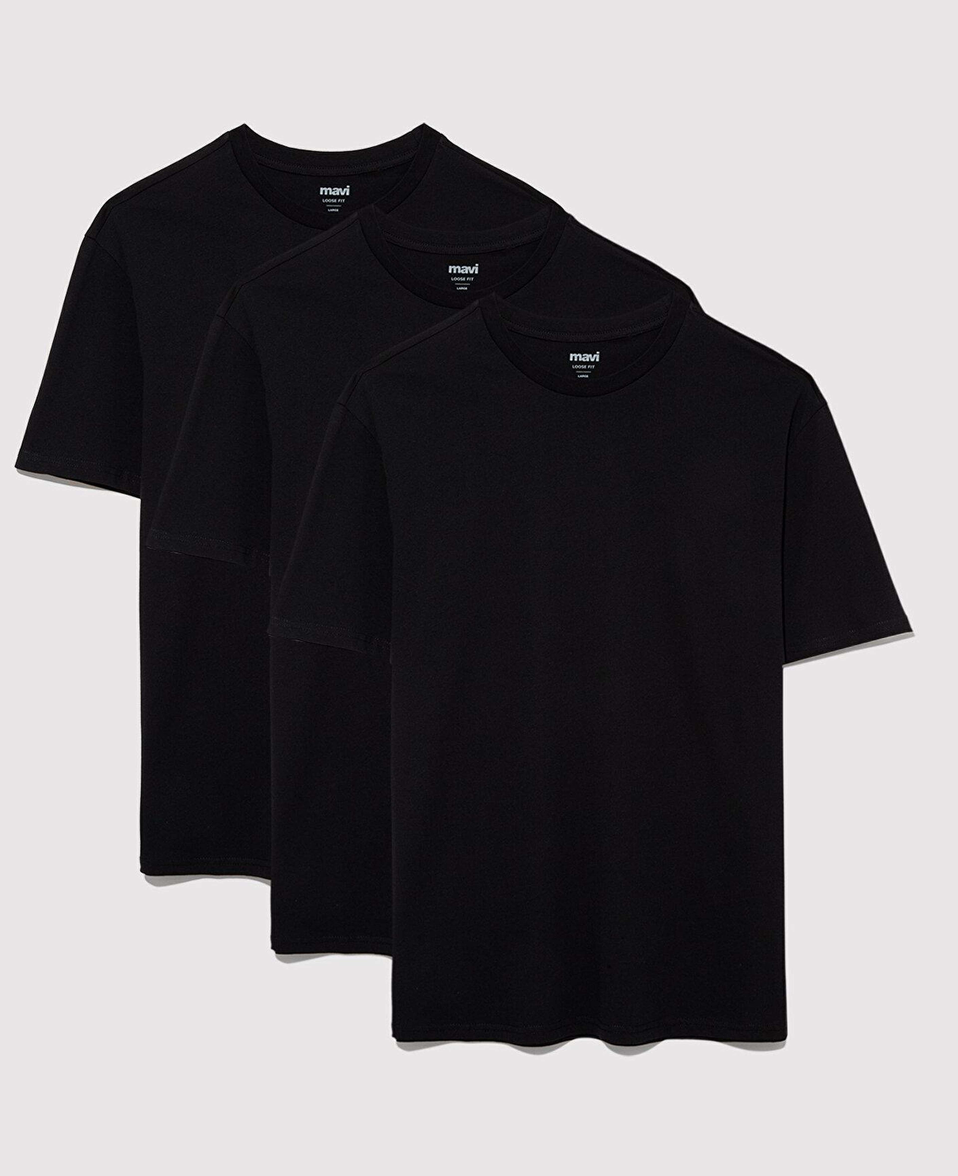 Mavi 3lü Erkek Basic Tişört Loose Fit / Bol Rahat Kesim 0612315-900