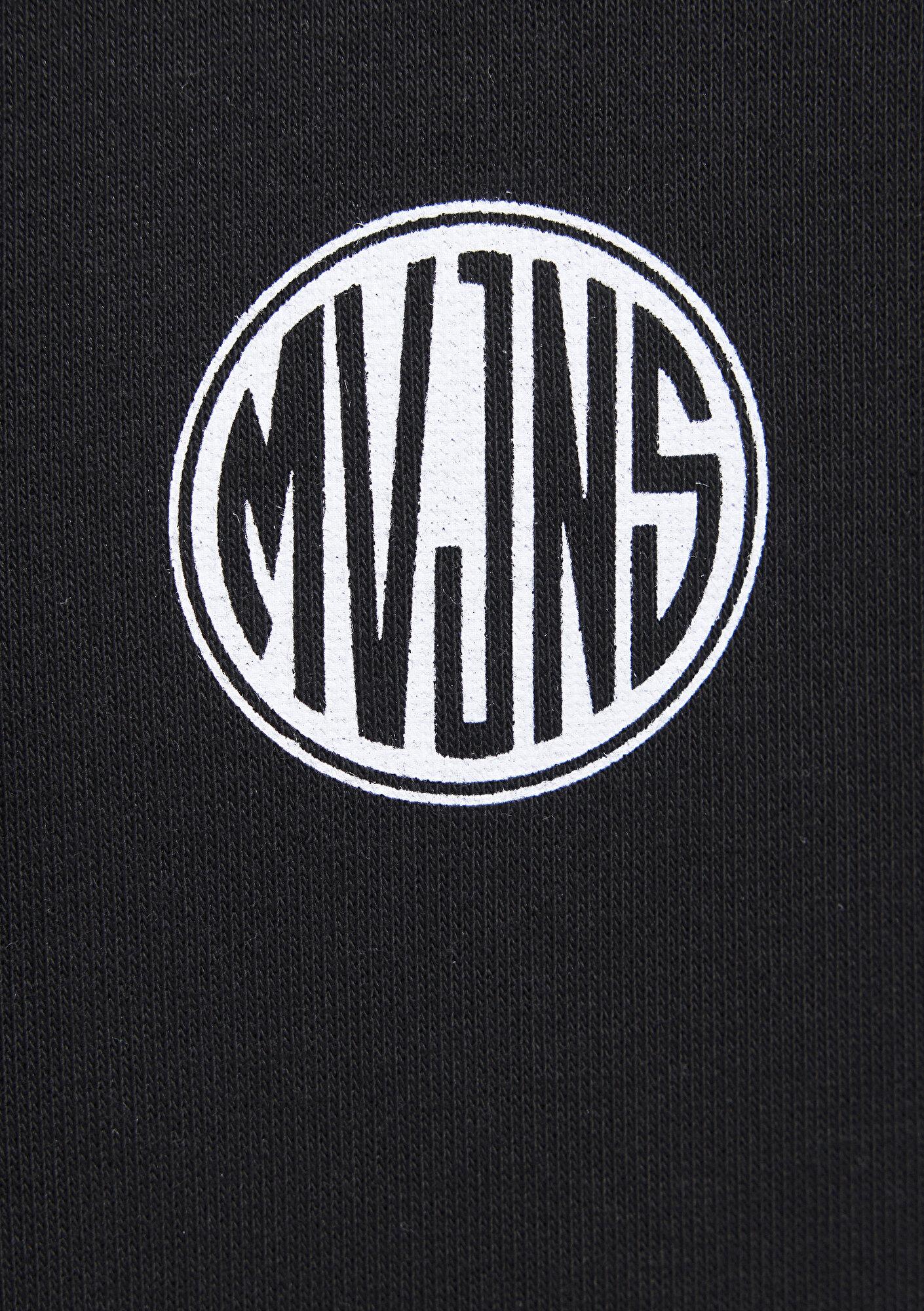 Mavi MVJNS Logo Baskılı Fermuarlı Kapüşonlu Siyah Sweatshirt 0S10193-900