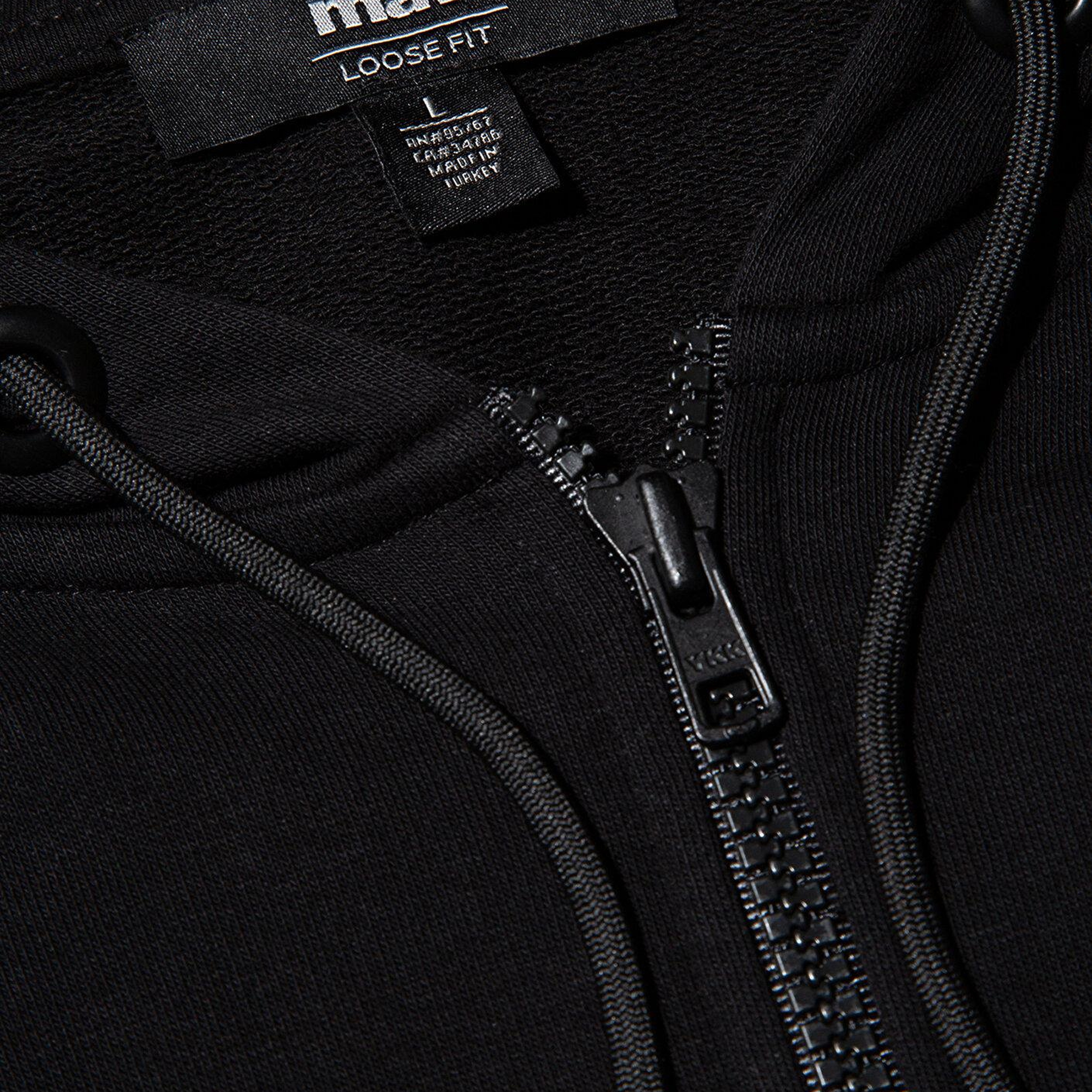 Mavi MVJNS Logo Baskılı Fermuarlı Kapüşonlu Siyah Sweatshirt 0S10193-900