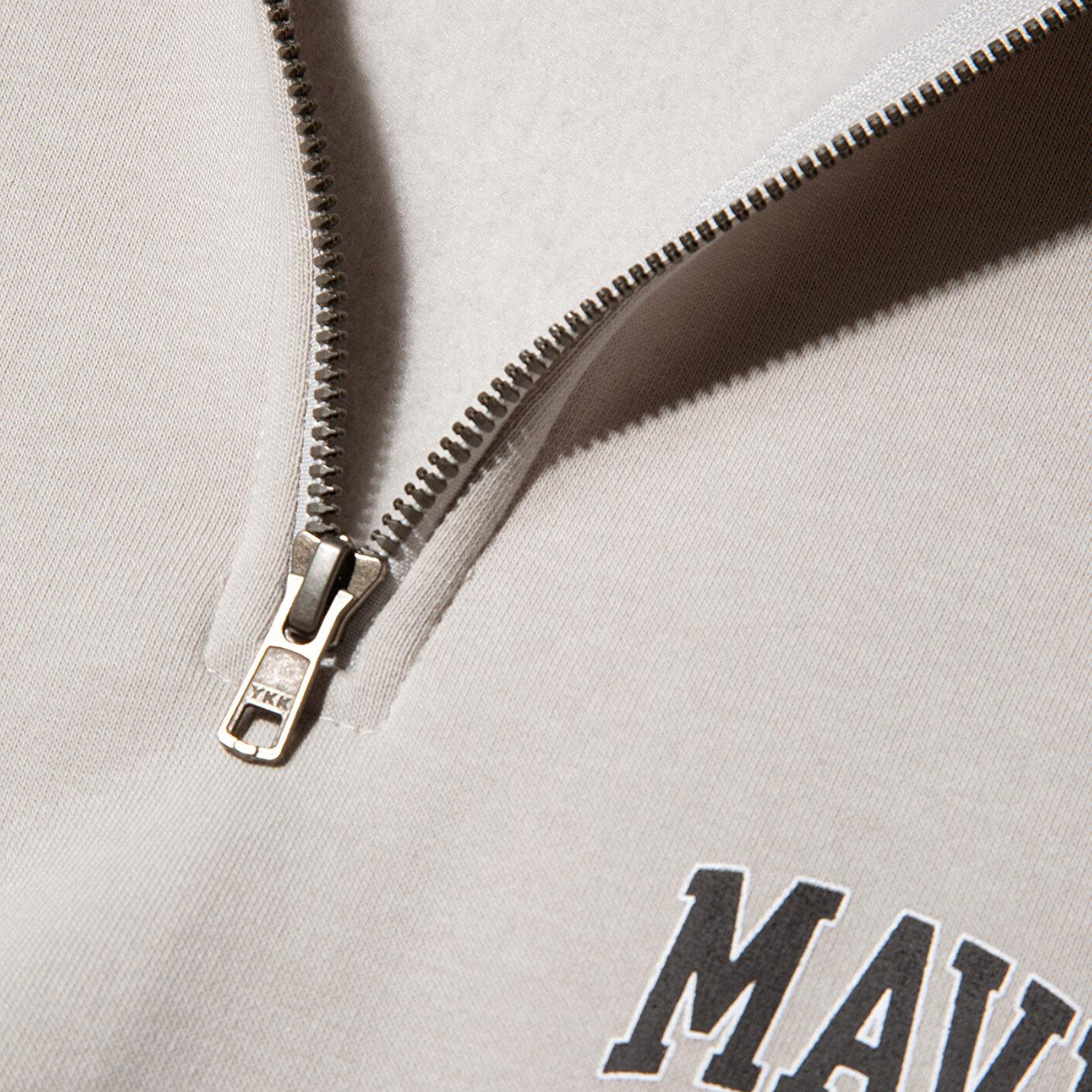 Mavi Mavi Logo Baskılı Yarı Fermuarlı Bej Sweatshirt 0S10208-70074