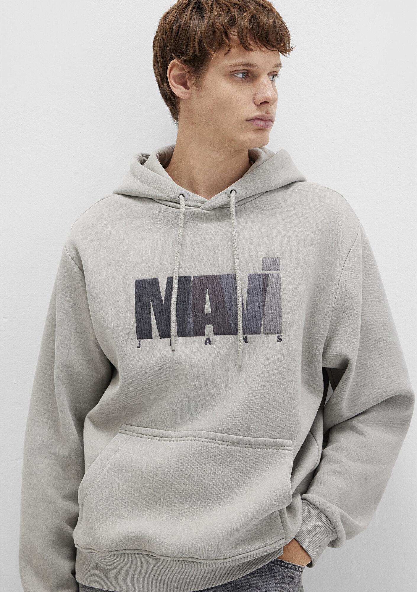 Mavi Mavi Jeans Logo Baskılı Gri Sweatshirt 0S10199-70093