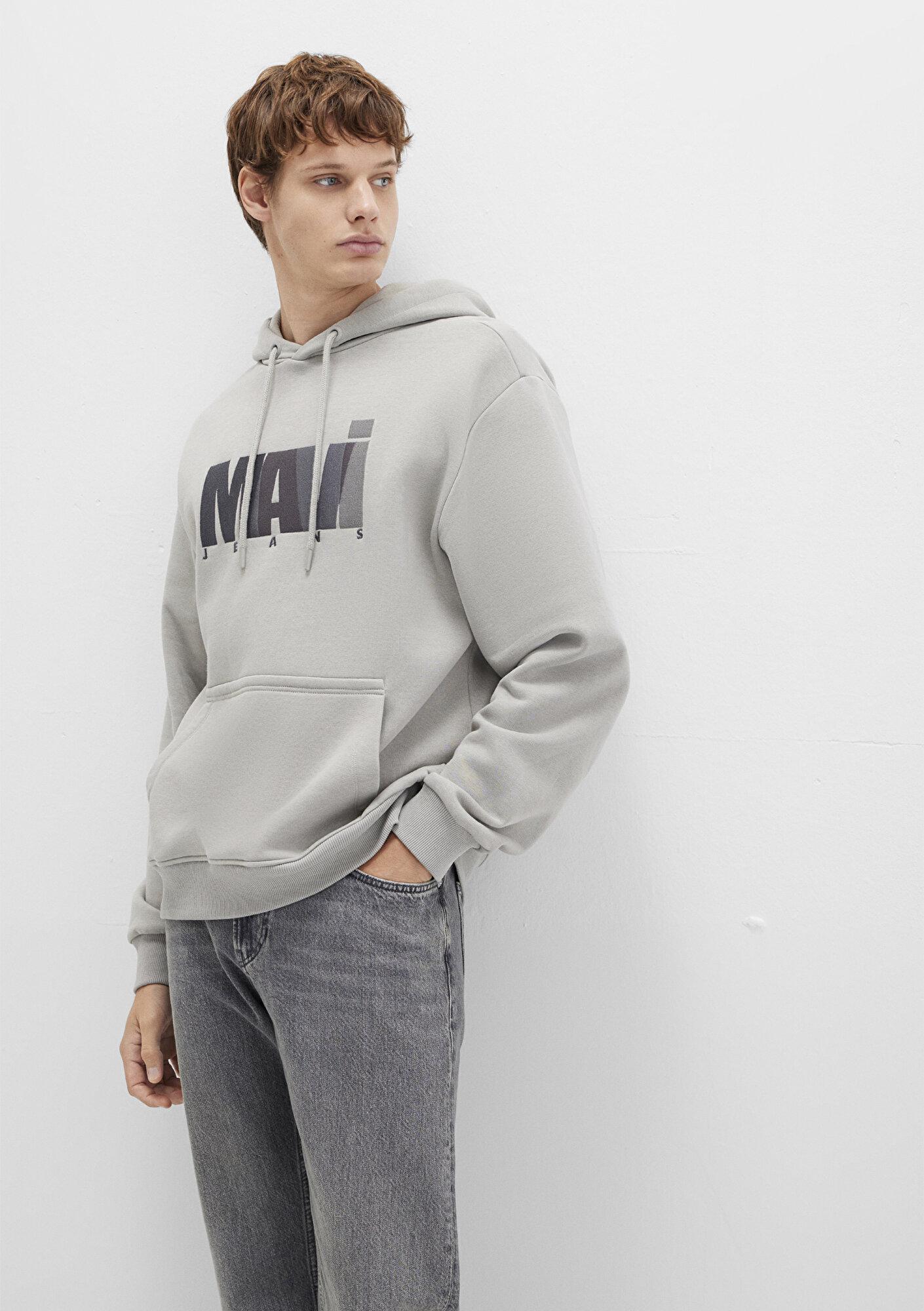 Mavi Mavi Jeans Logo Baskılı Gri Sweatshirt 0S10199-70093